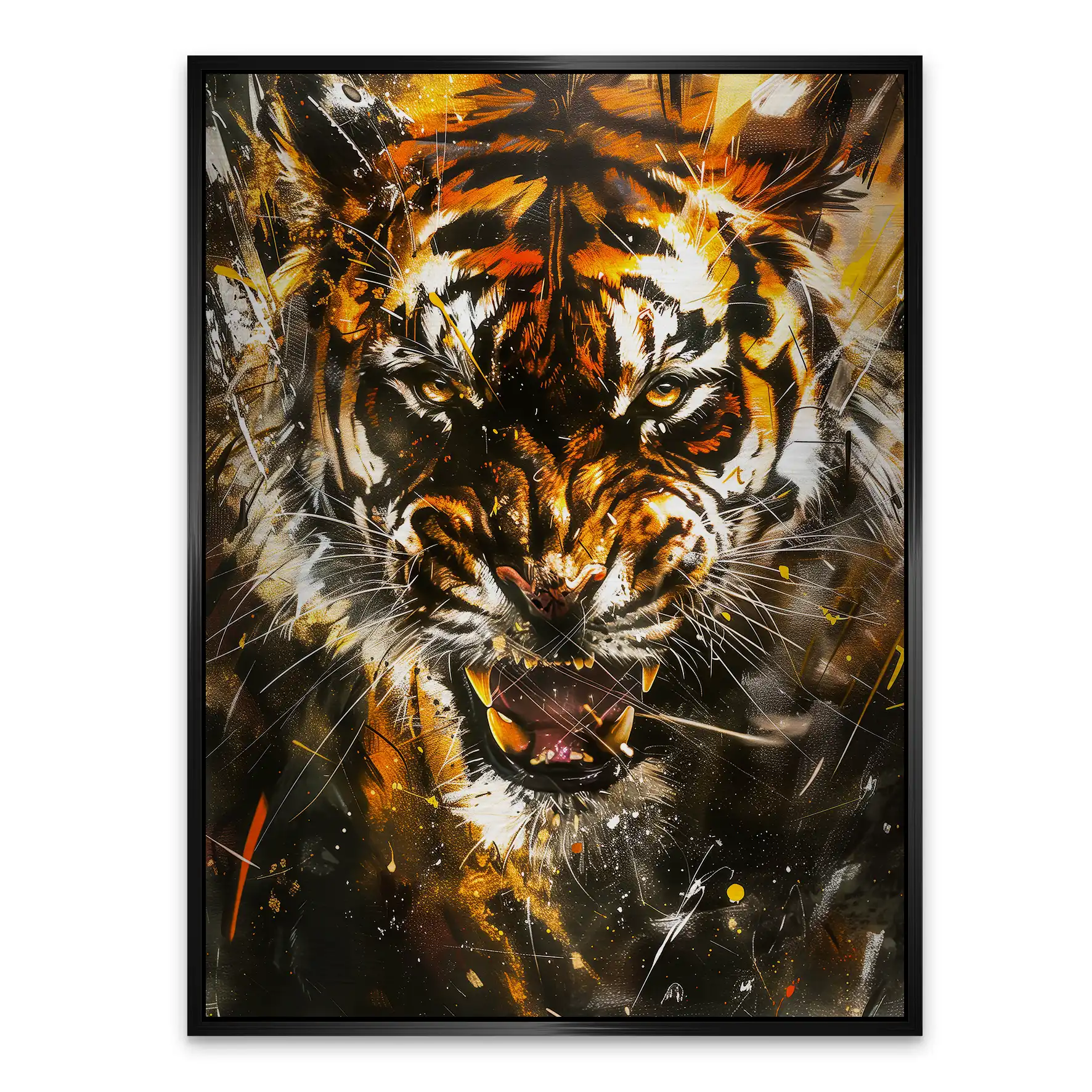 Tiger Abstrakt Aludibond Gebürstet INGALERIE