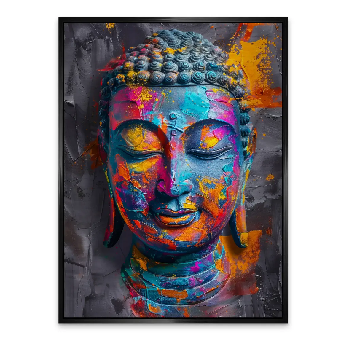 Buddha Farbpoesie Aluminiumbild gebürstet