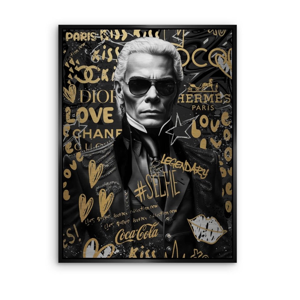 Karl Fashion Pop Art Aludibond Brush Bild INGALERIE