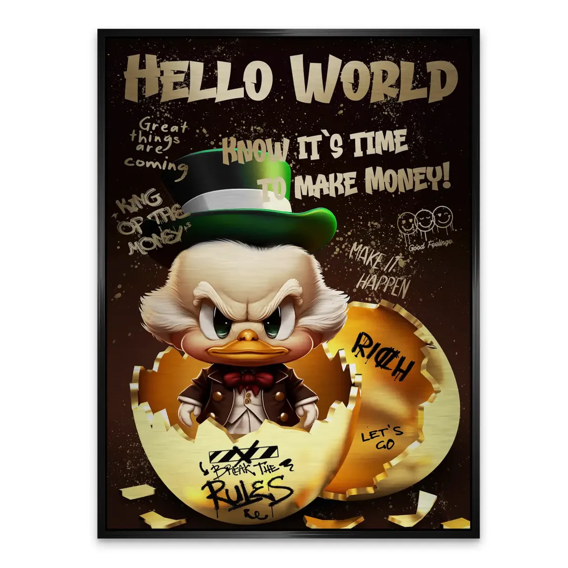 Money Master Dagobert Duck Alu Gebürstet Bild