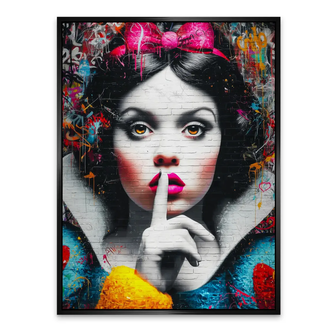 Schneewittchen Silent Pop Art Alu Gebürstet Bild