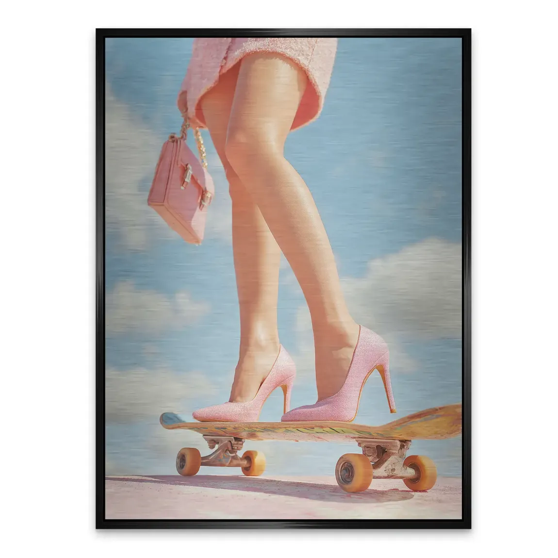 Pink Skate Alu Gebürstet Bild