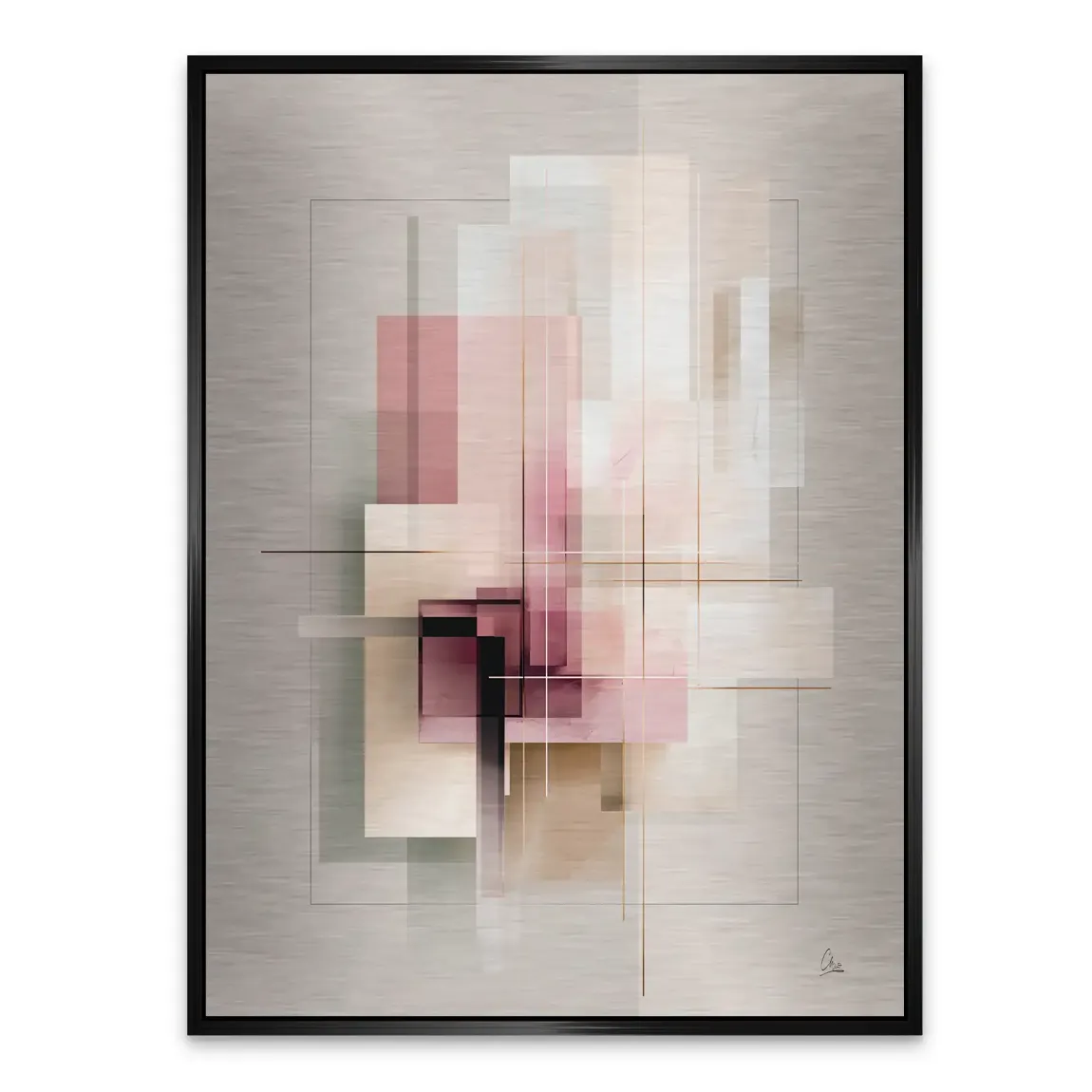 Soft Geometry Alu Gebürstet Bild