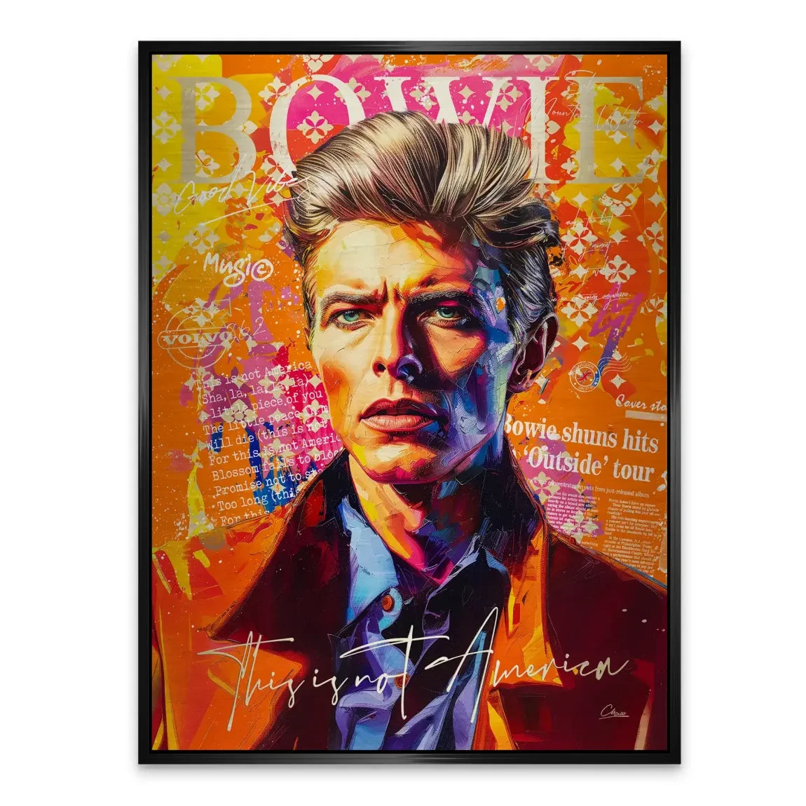 Bowie America Pop Art Aludibond Gebürstet INGALERIE