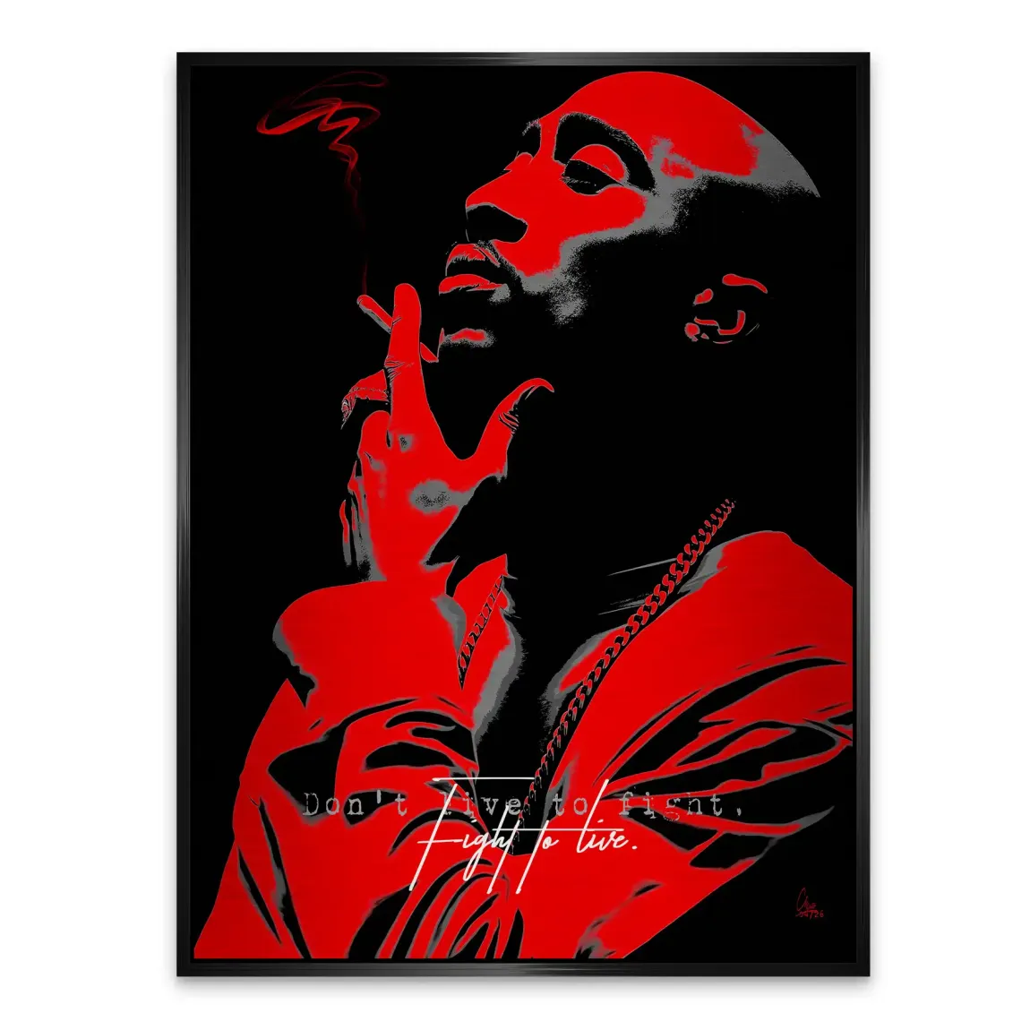 Tupac Fight Aluminiumbild gebürstet