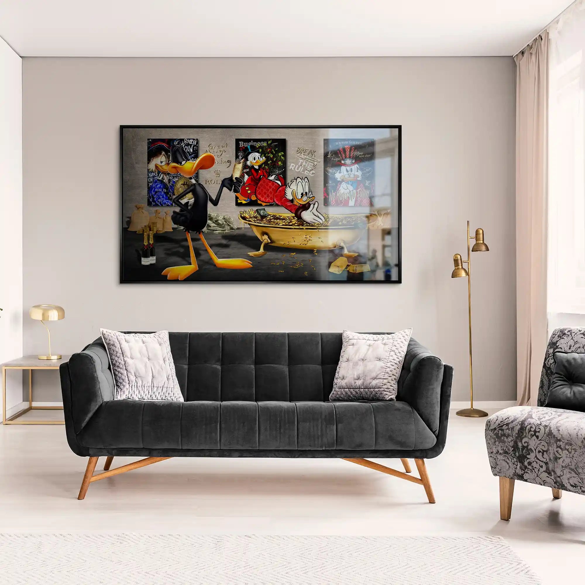 Duffy u. Dagobert Pop Art Alu Gebürstet INGALERIE