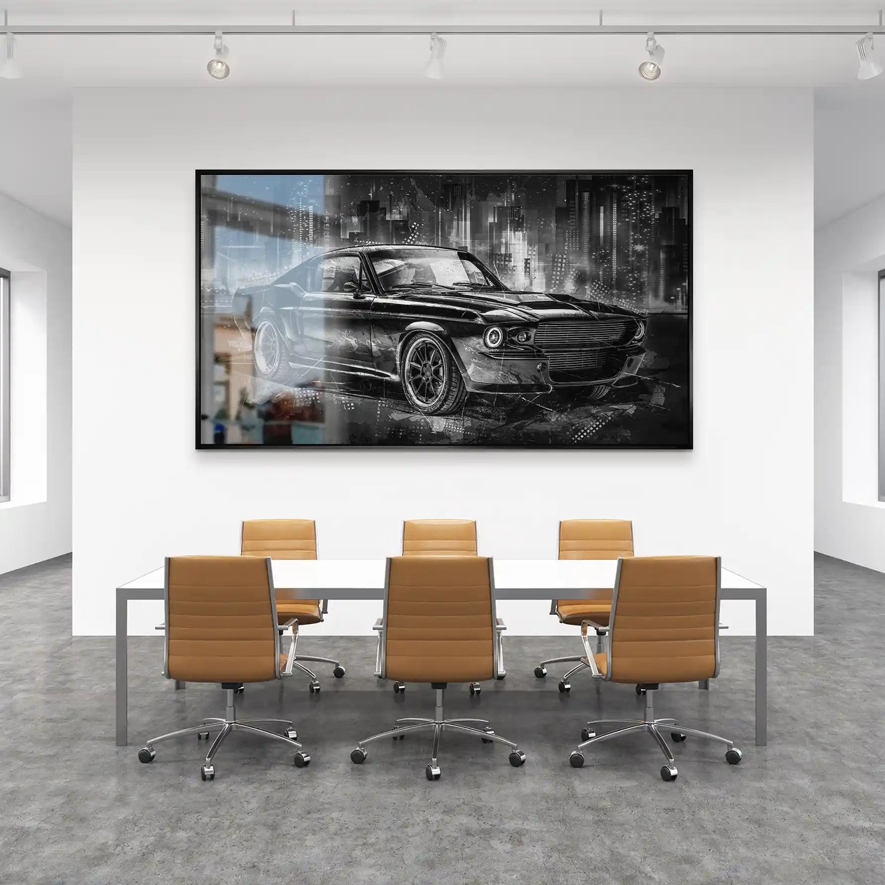 Ford Mustang Retro City Alu Gebürstet INGALERIE