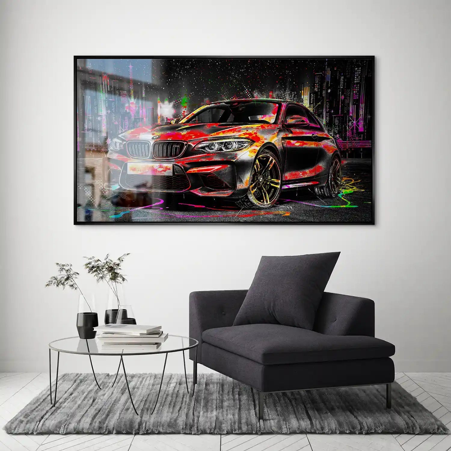 BMW M2 Pop Art Style Alu Gebürstet INGALERIE