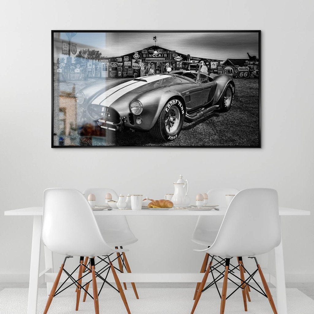 AC Cobra Abstrakt Silver Alu Gebürstet Bild INGALERIE