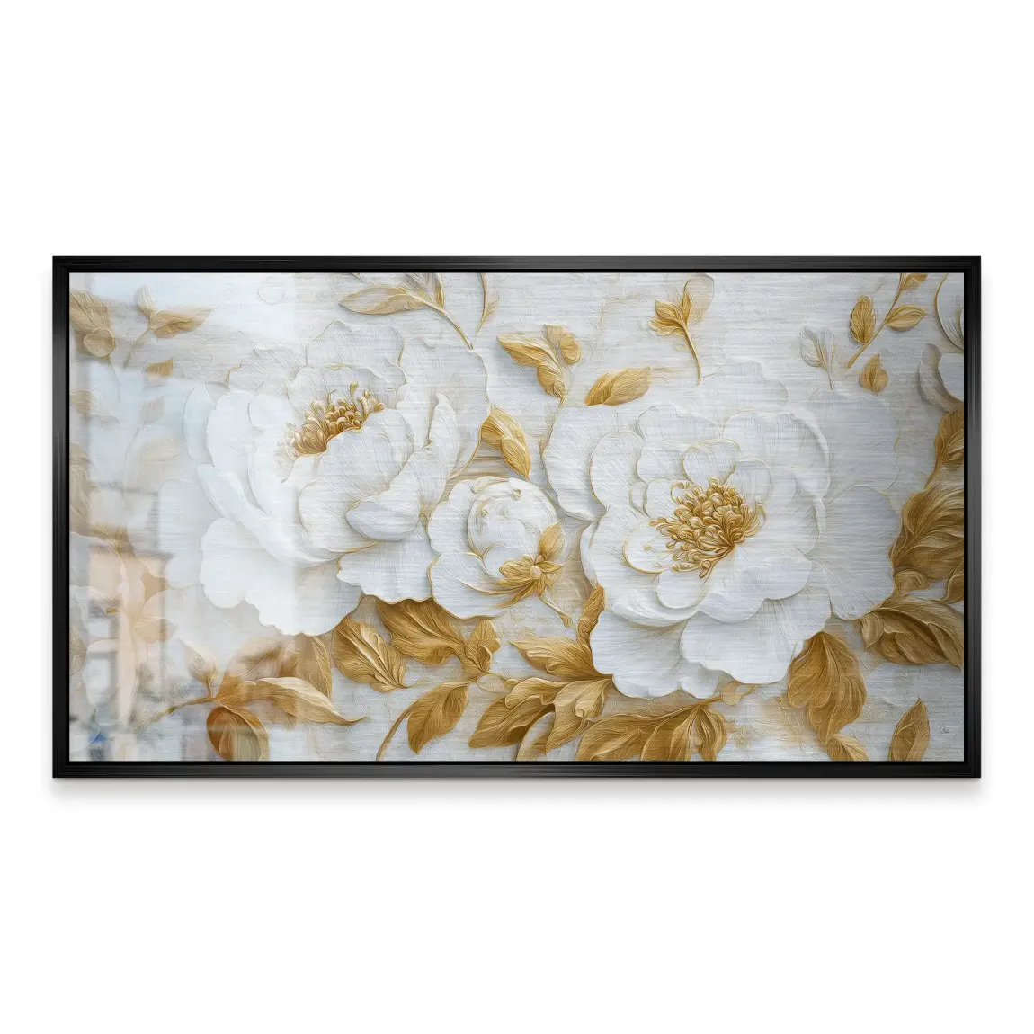 White Gold Rose Art Alu Gebürstet