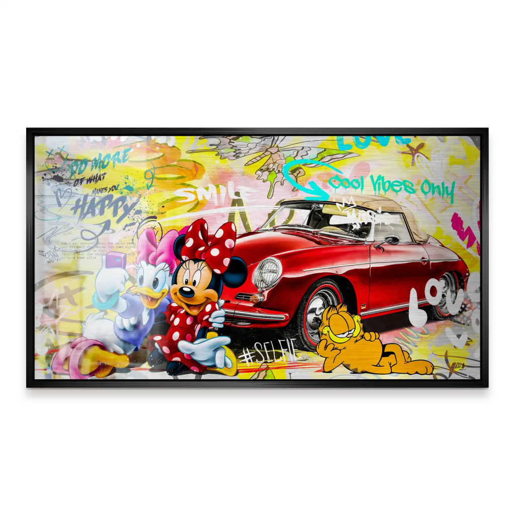 Minnie Speedster 356 Pop Art Style Alu Gebürstet INGALERIE