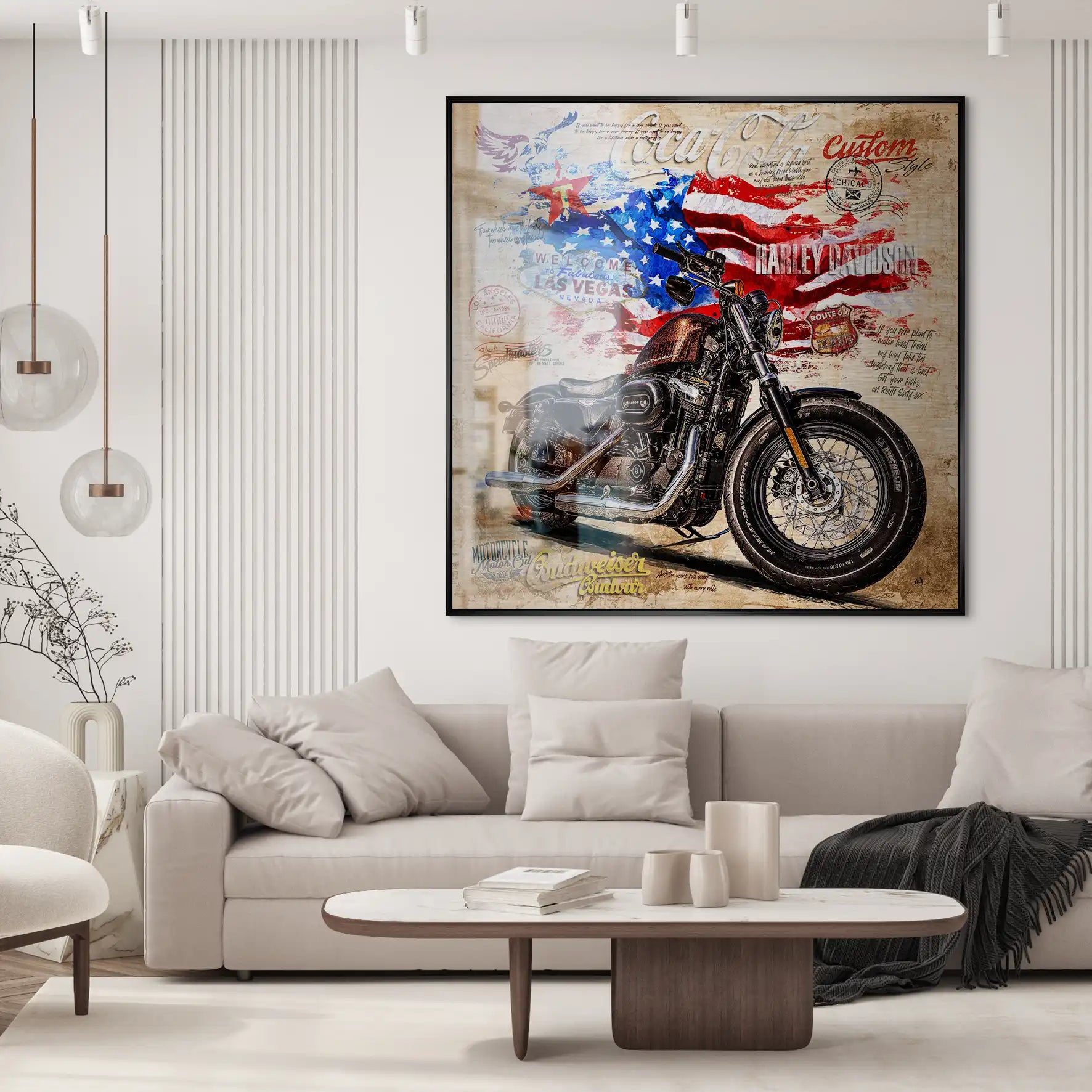 American Pulse auf gebürstetem Aluminium INGALERIE