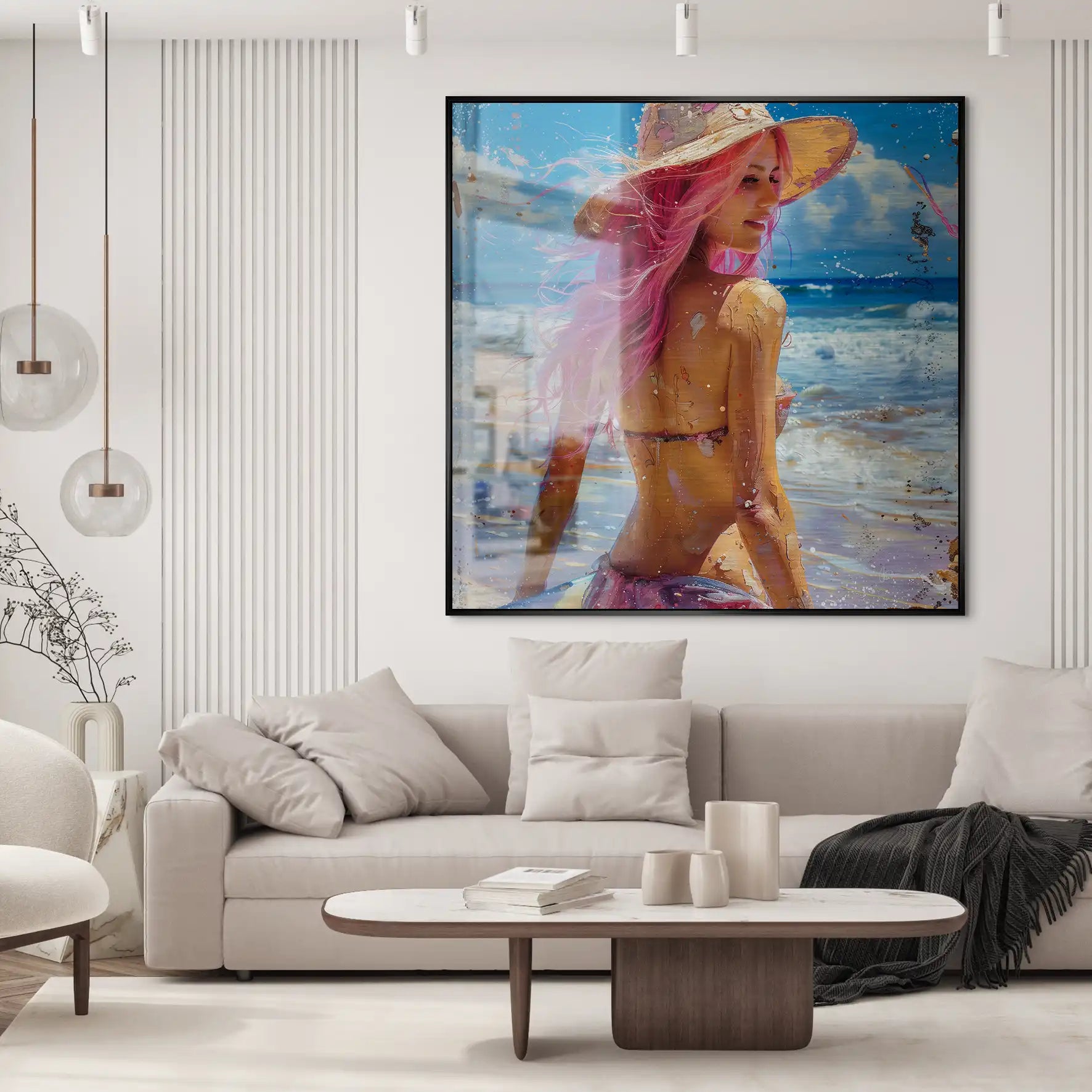 Beach Girl Alu Gebürstet Bild INGALERIE