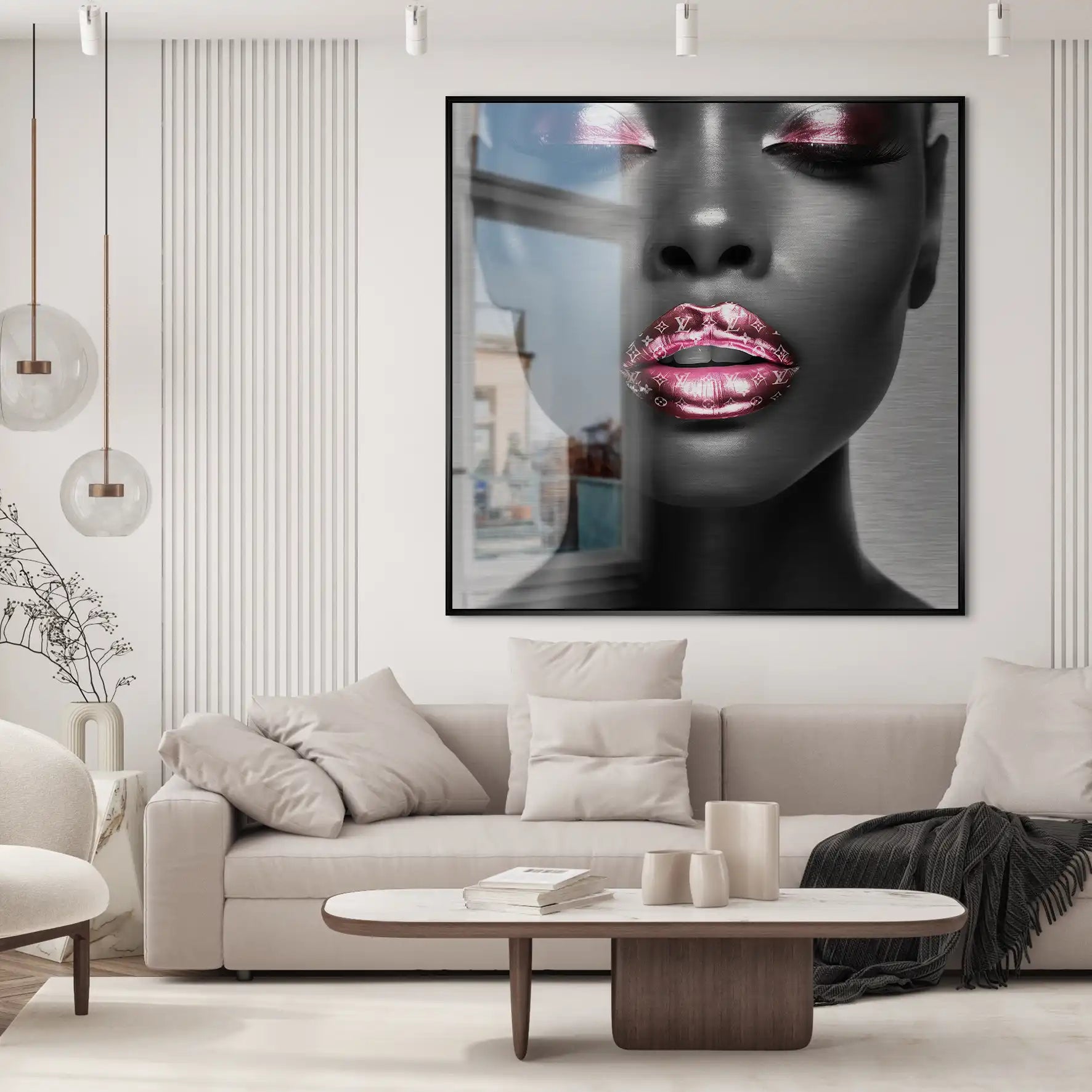 Louis Lips Art Alu Gebürstet INGALERIE