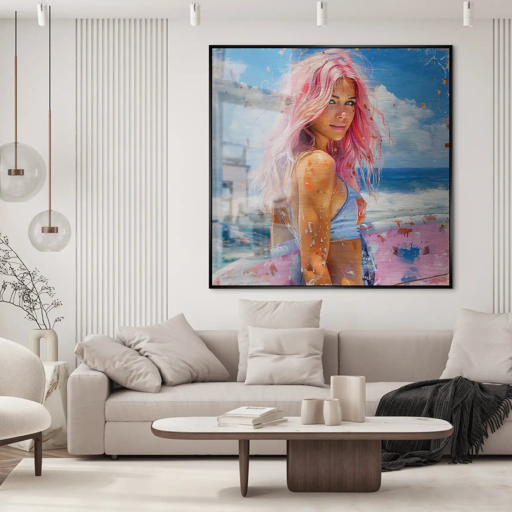 Beach Girl Nr.4 Alu Gebürstet Bild INGALERIE