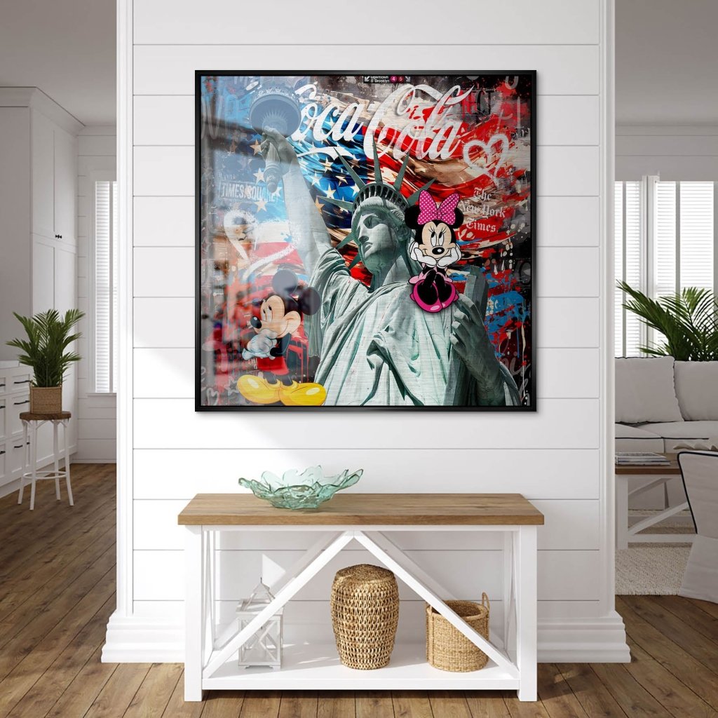 Micky USA Pop Art Alu Gebürstet INGALERIE
