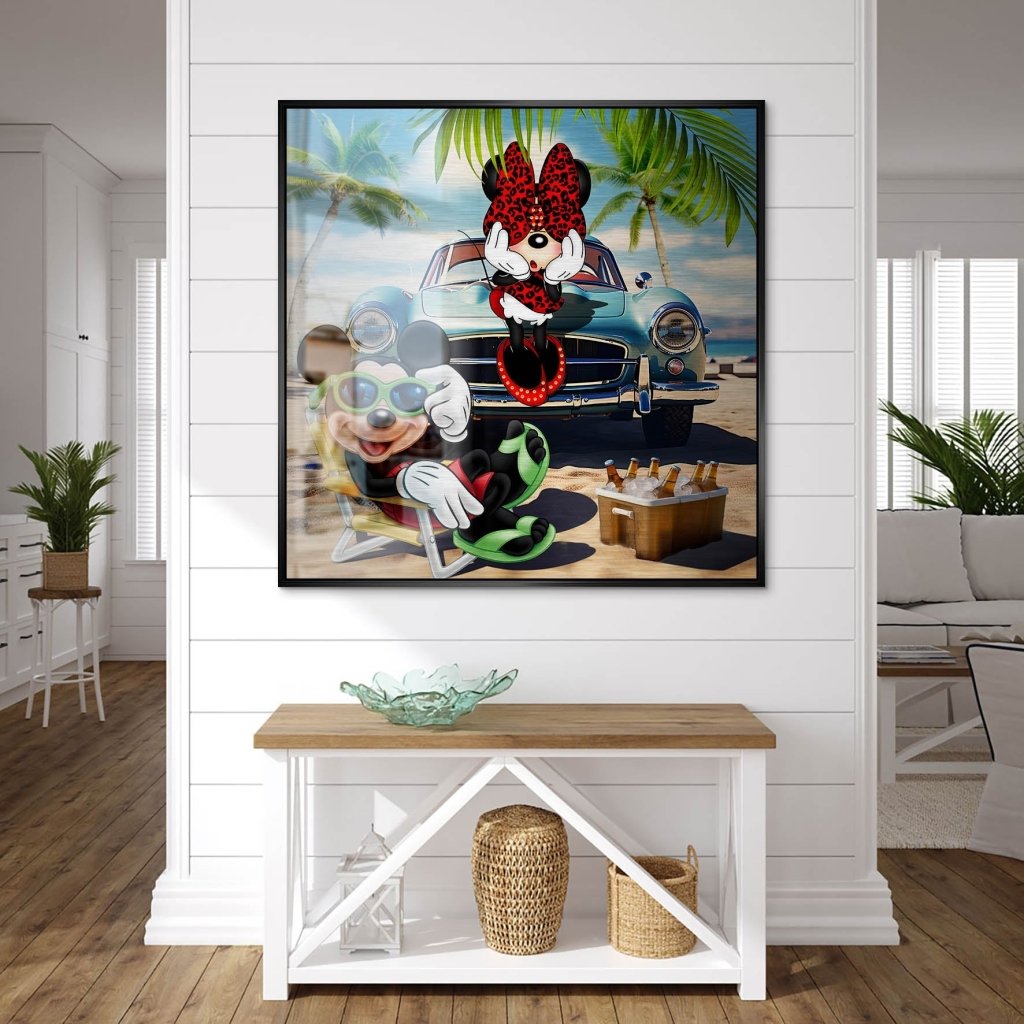 Micky & Minnie Beach Alu Gebürstet INGALERIE