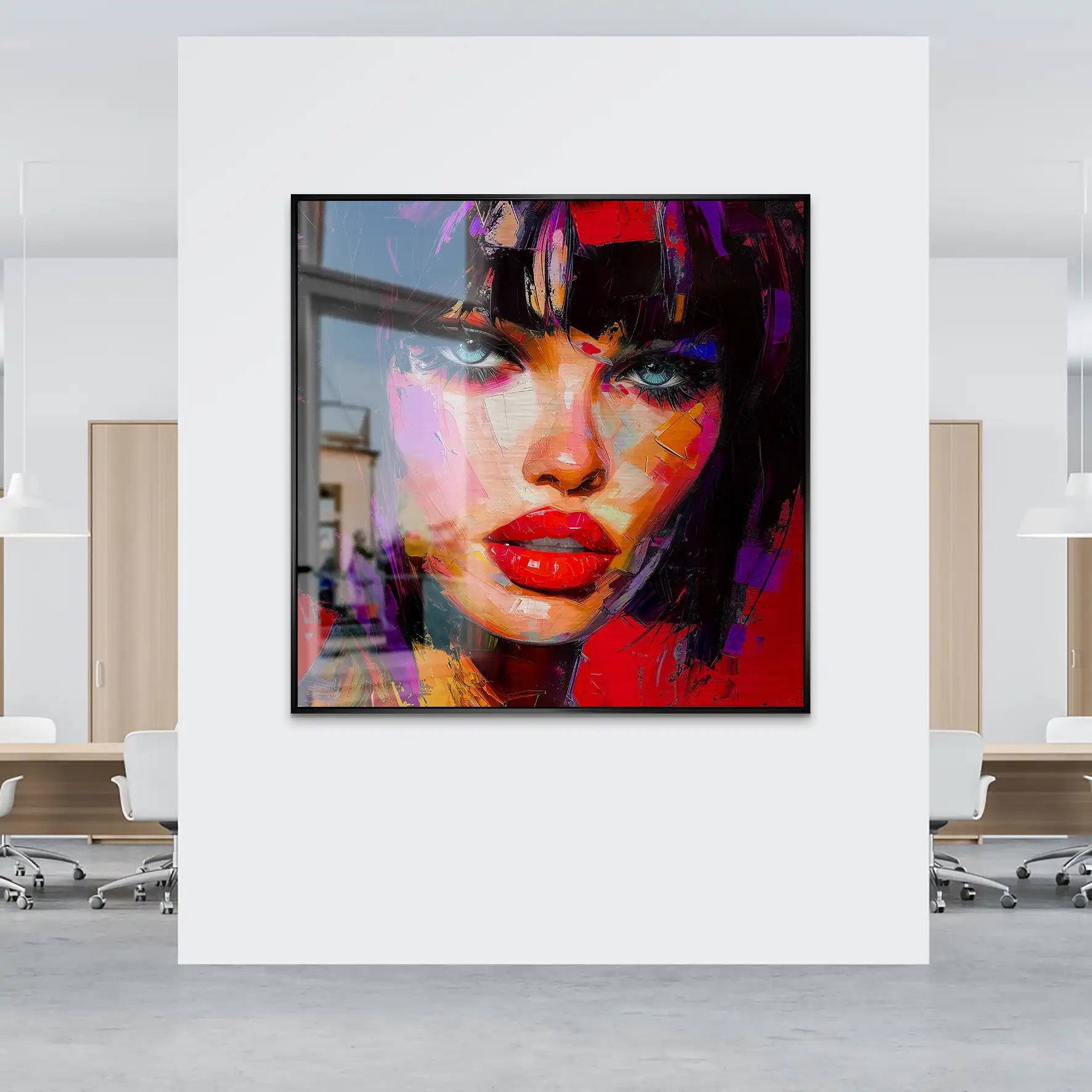 Abstrakt Red Beauty Alu Gebürstet Bild INGALERIE