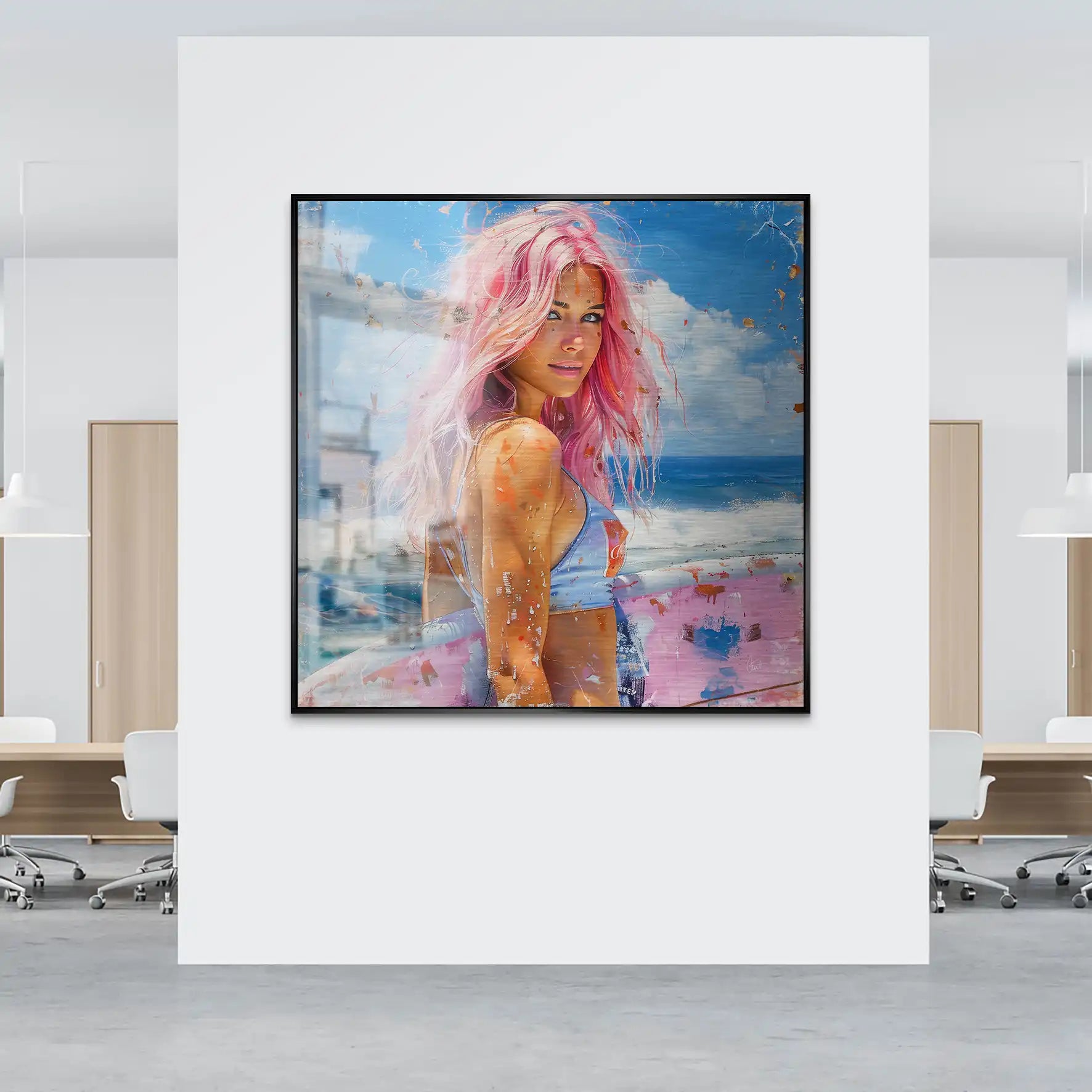Beach Girl Nr.4 Alu Gebürstet Bild INGALERIE