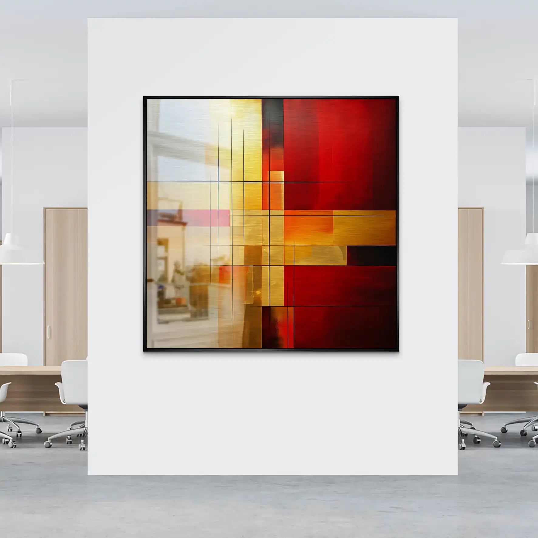 Abstrakt Square Alu Gebürstet INGALERIE