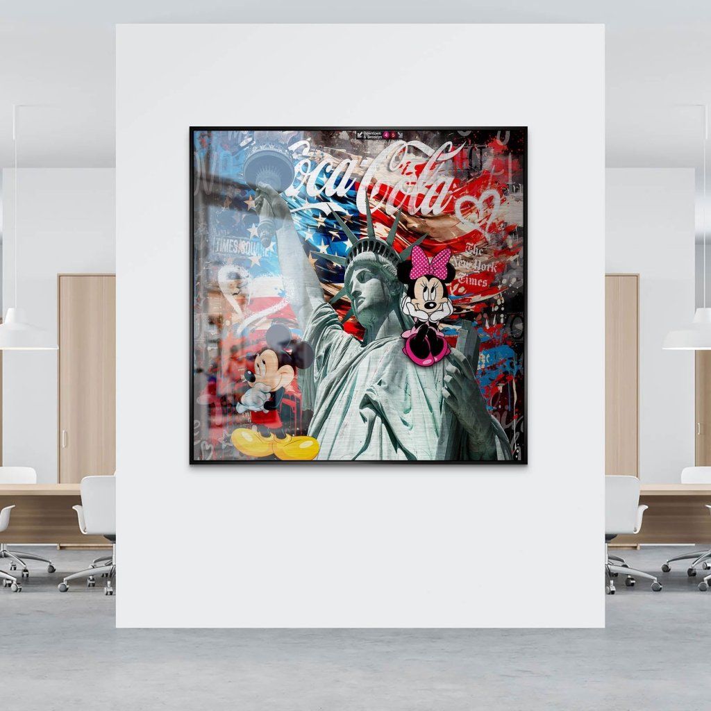 Micky USA Pop Art Alu Gebürstet INGALERIE