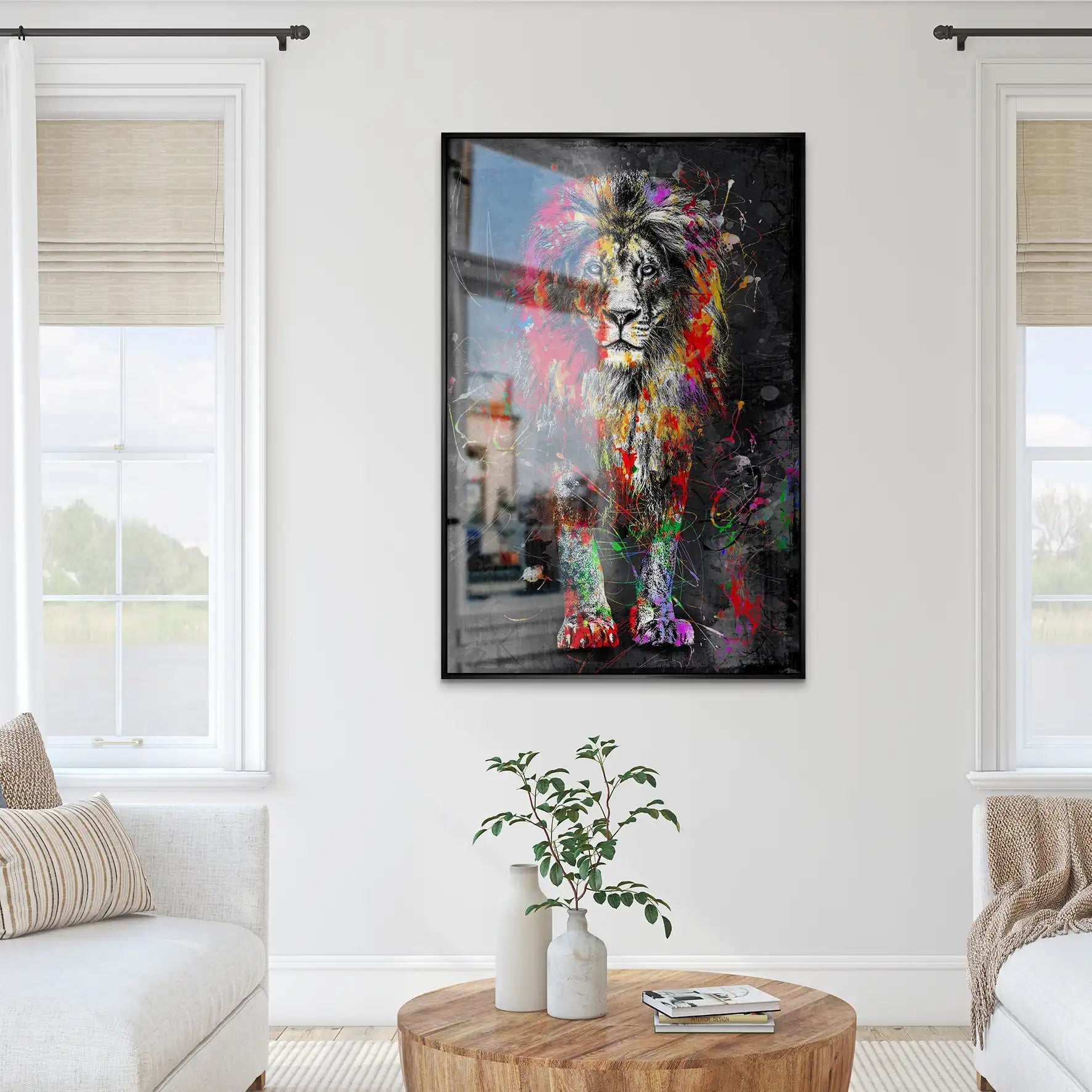 Löwe Abstrakt AluDibond Gebürstet INGALERIE