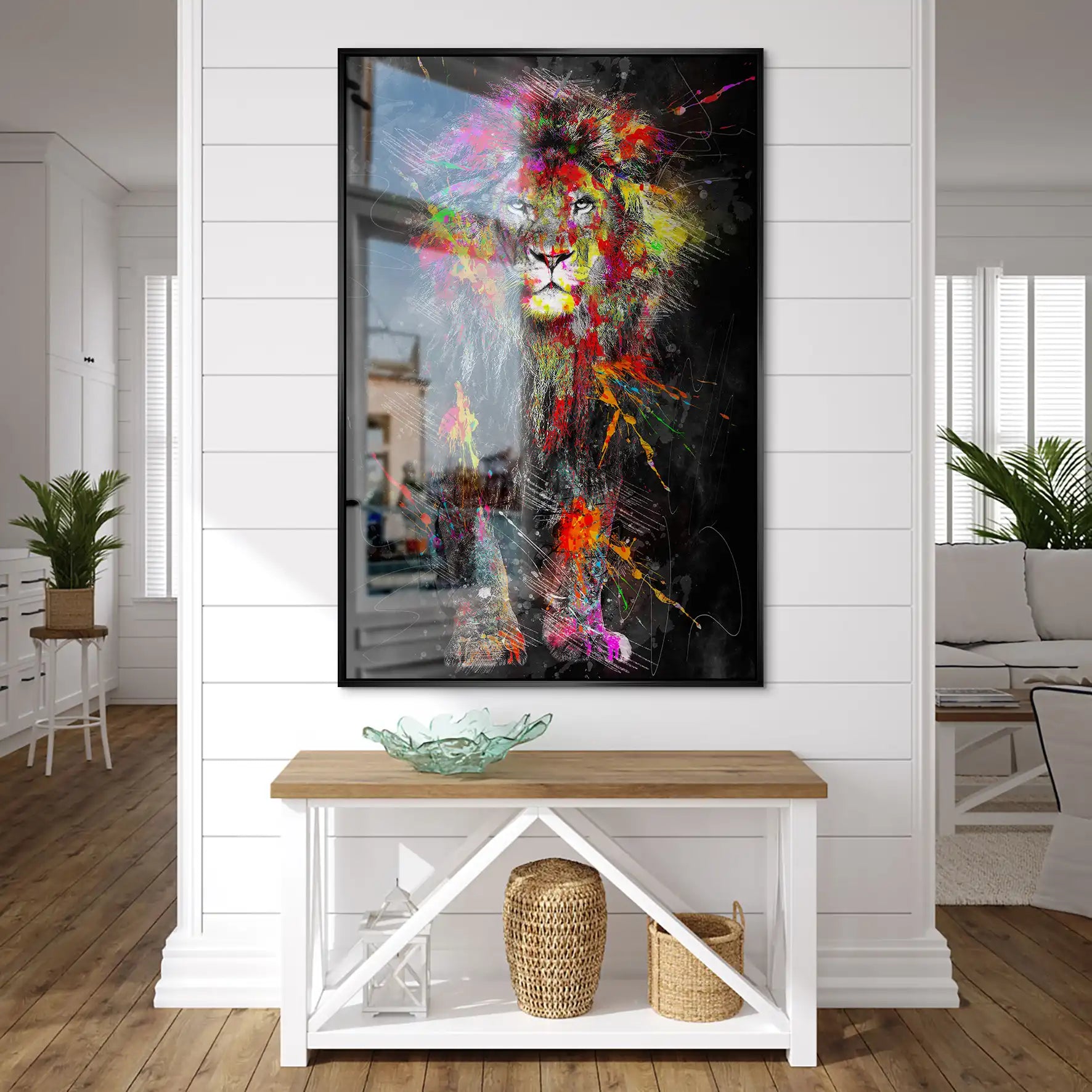 Lion Color Splash AluDibond Gebürstet INGALERIE