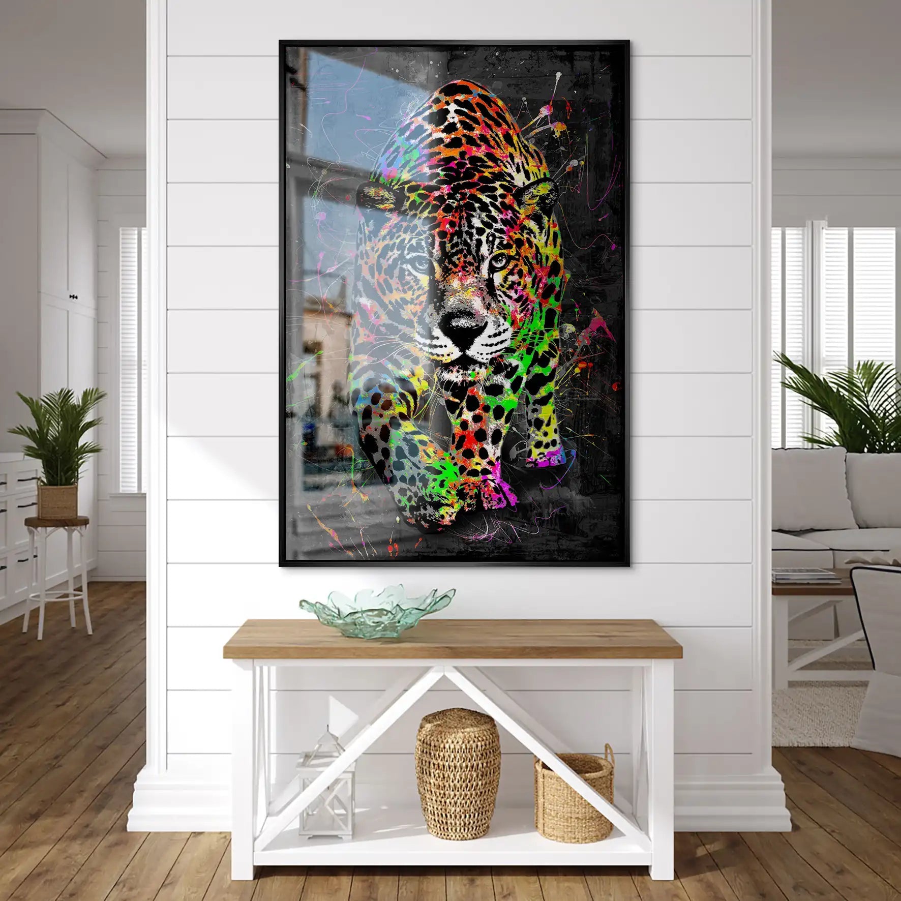 Leopard Abstrakt Color Style AluDibond Gebürstet INGALERIE