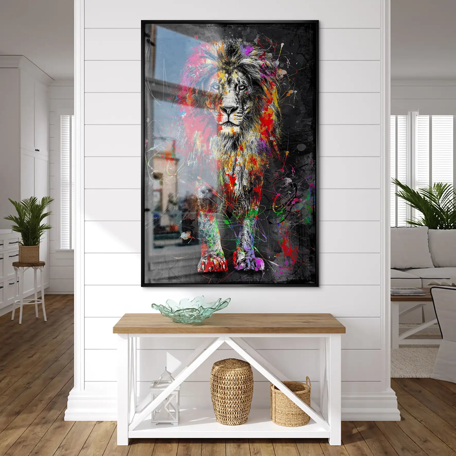 Löwe Abstrakt AluDibond Gebürstet INGALERIE