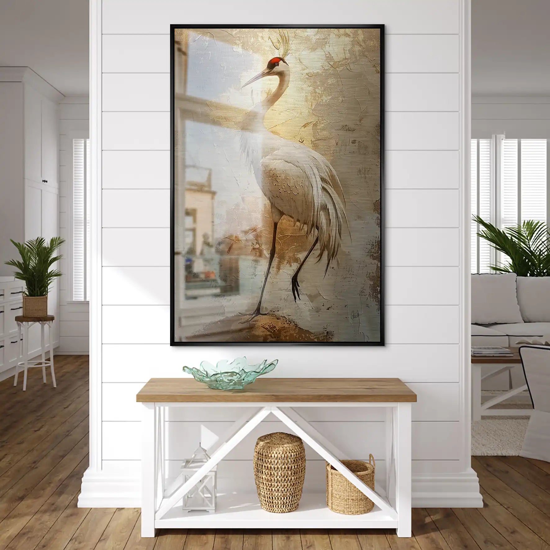 Kranich Modern Art AluDibond Gebürstet INGALERIE