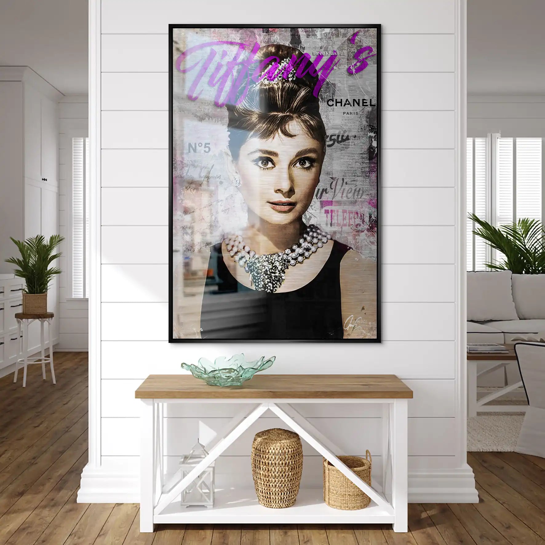Audrey Tiffany Purple Art Alu Gebürstet Bild INGALERIE