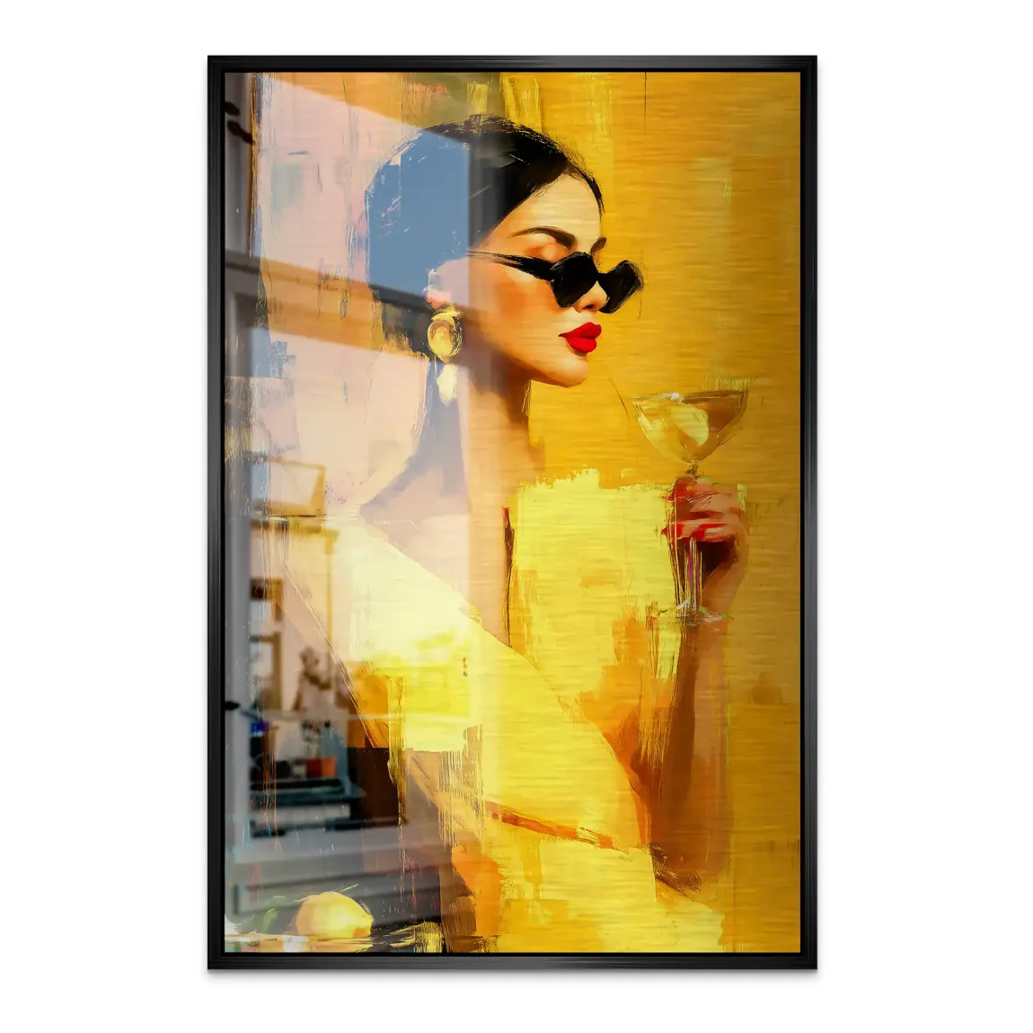 Golden Luxe Martini Alu Dibond Bild gebürstet INGALERIE
