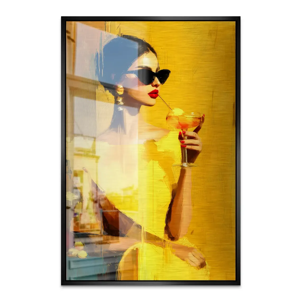 Amber Velvet Elegance Alu Dibond Bild gebürstet INGALERIE