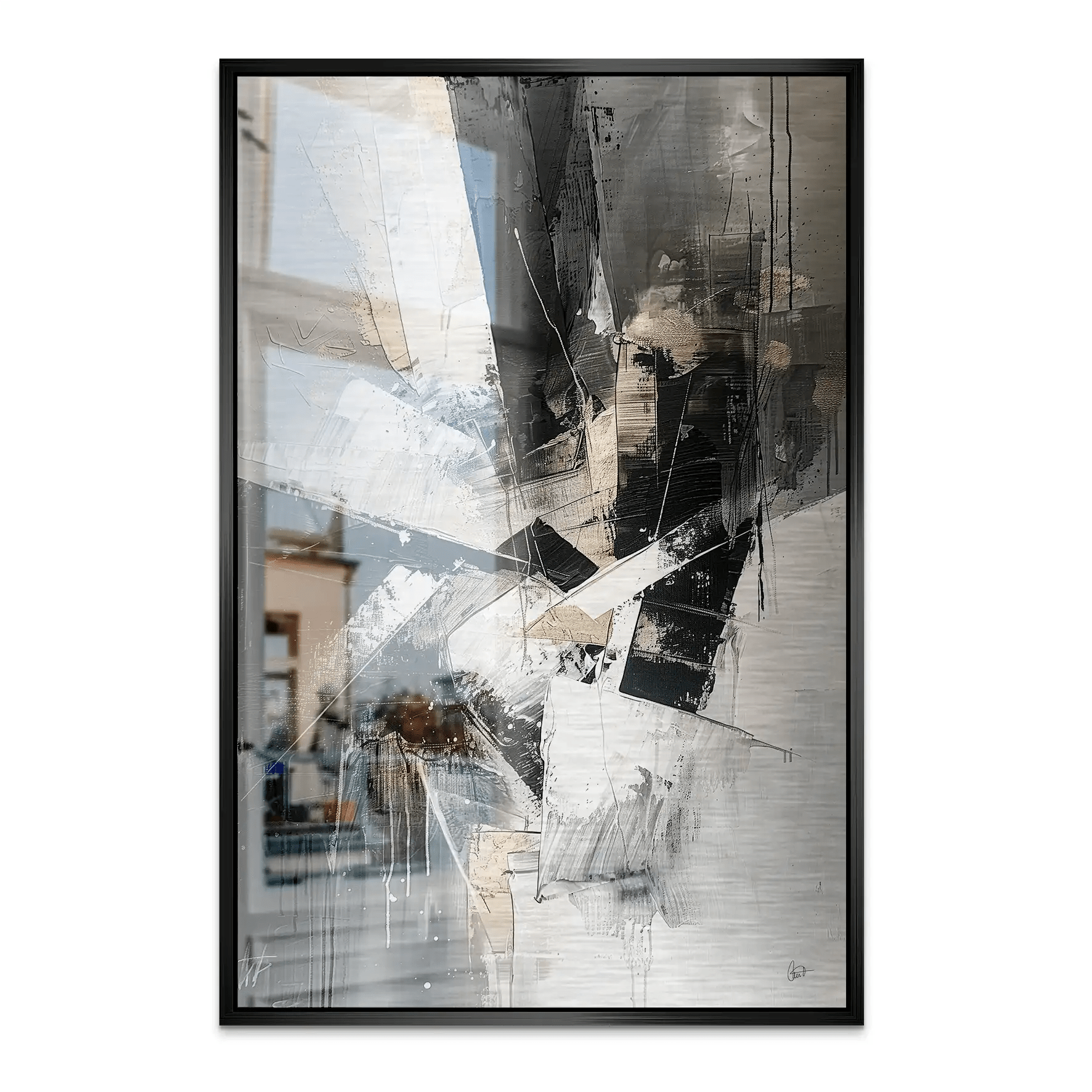 Abstrakt Nr.27 Alu Gebürstet Bild INGALERIE