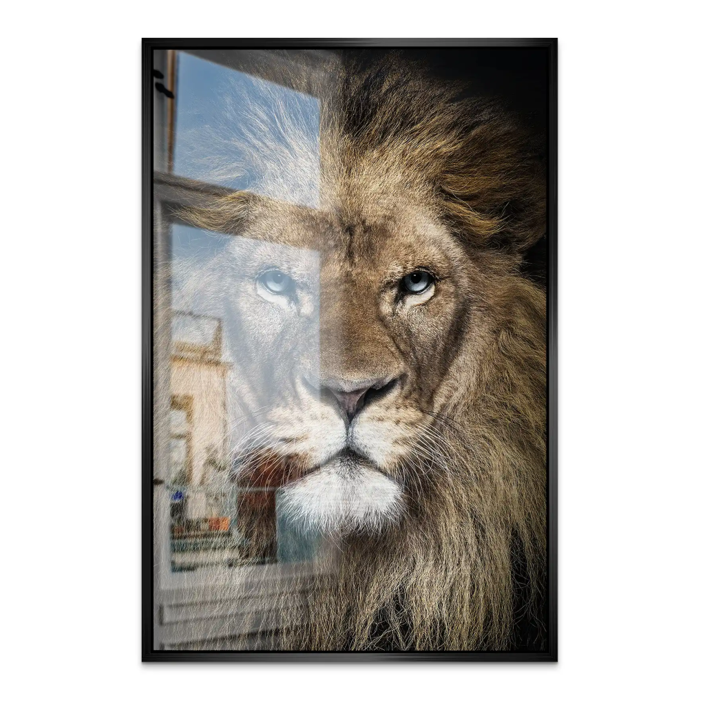 Lion Portrait AluDibond Gebürstet INGALERIE