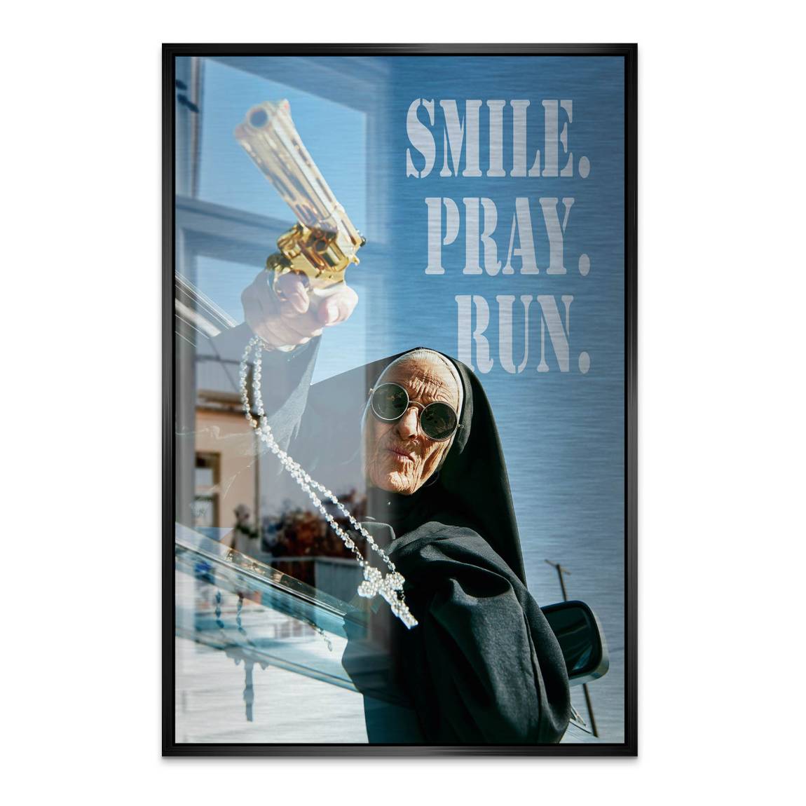 Rebel Nun Aluminiumbild gebürstet