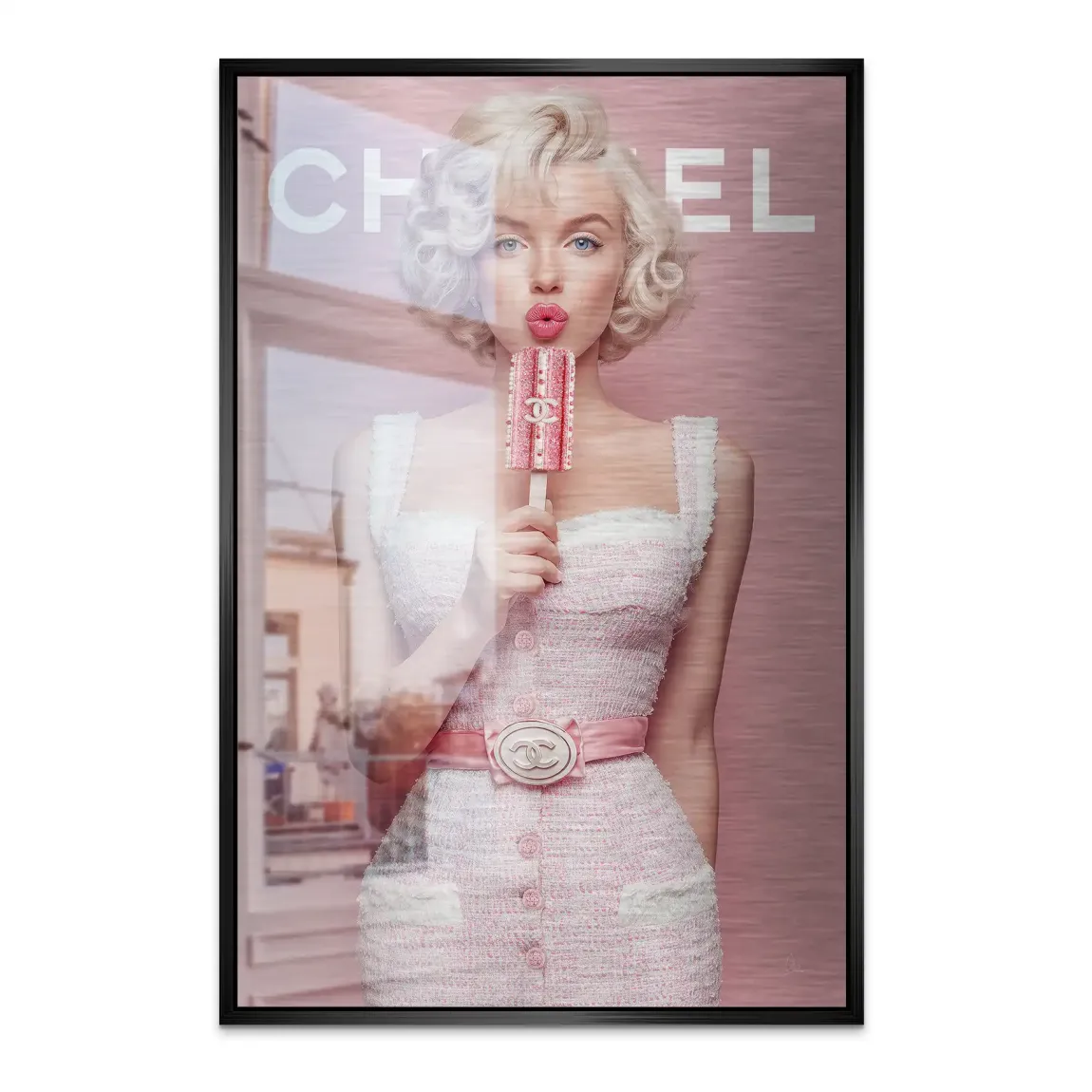 Pink Delight Marilyn Monroe Alu Dibond Bild gebürstet