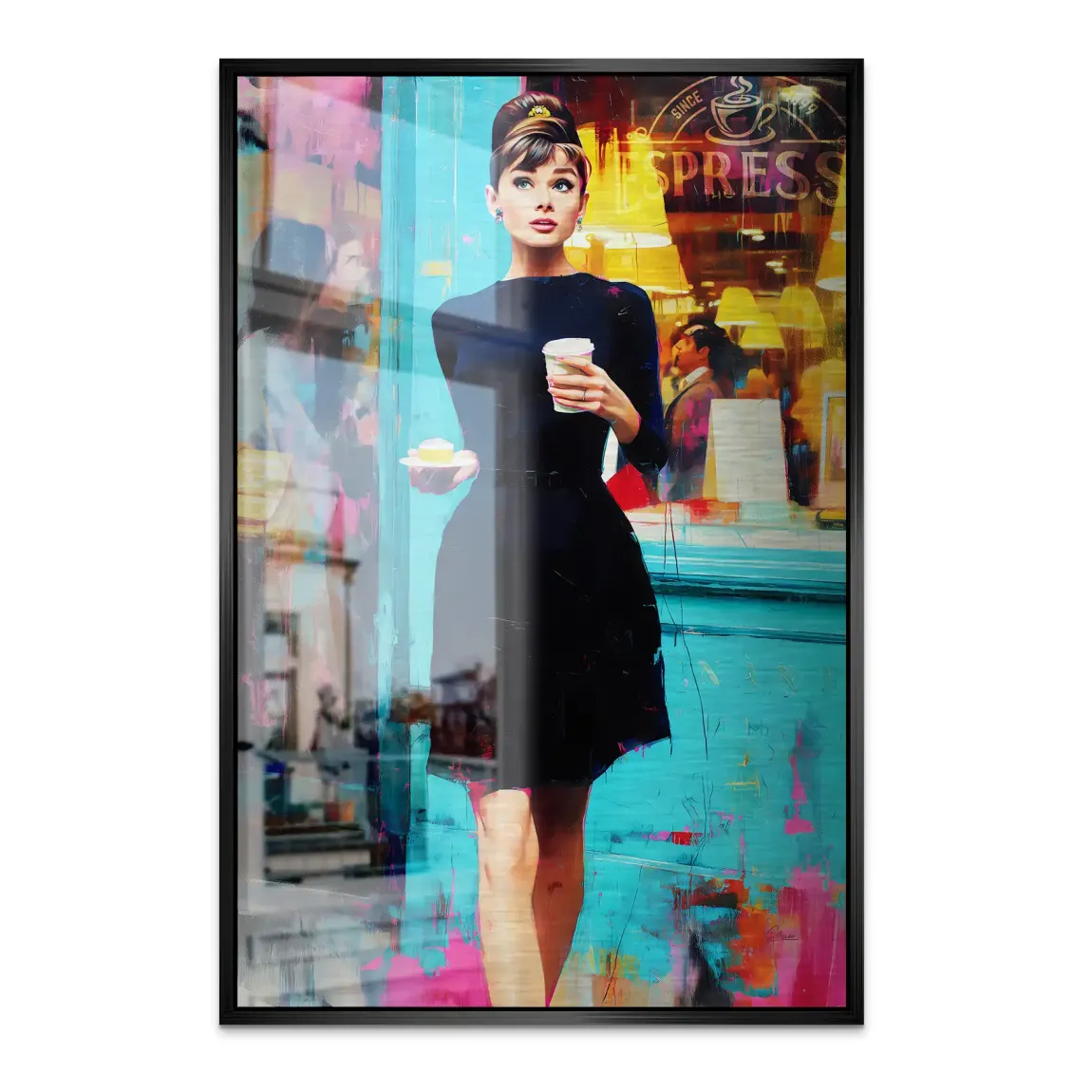 Audrey Hepburn Frühstück mit Stil Alu Gebürstet INGALERIE