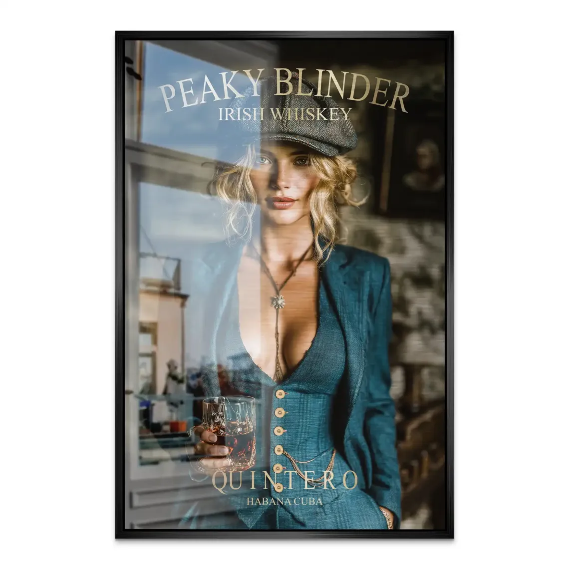 Peaky Blinder Glam Alu Dibond Bild gebürstet