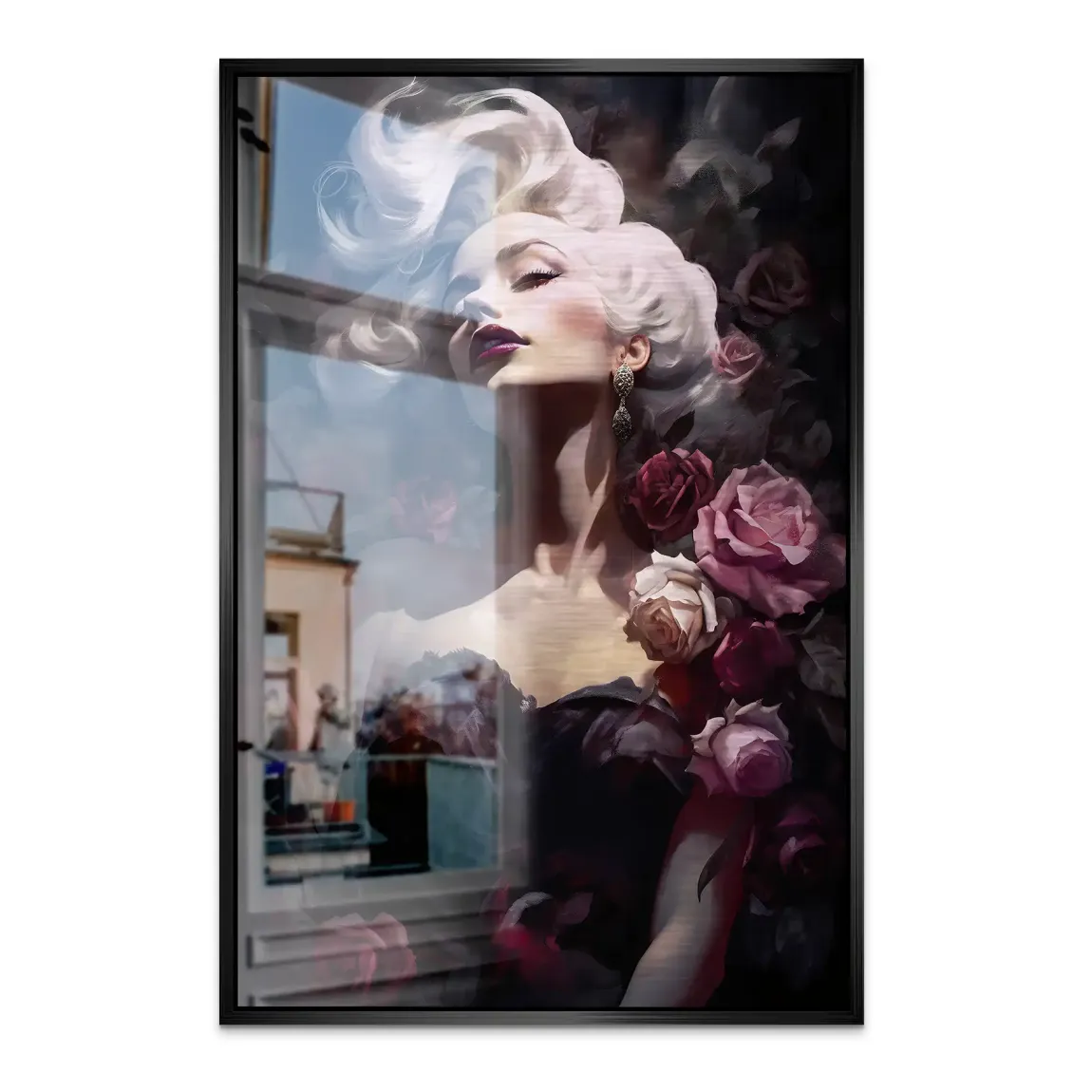 Velvet Rose Marilyn Monroe Alu Dibond Bild gebürstet