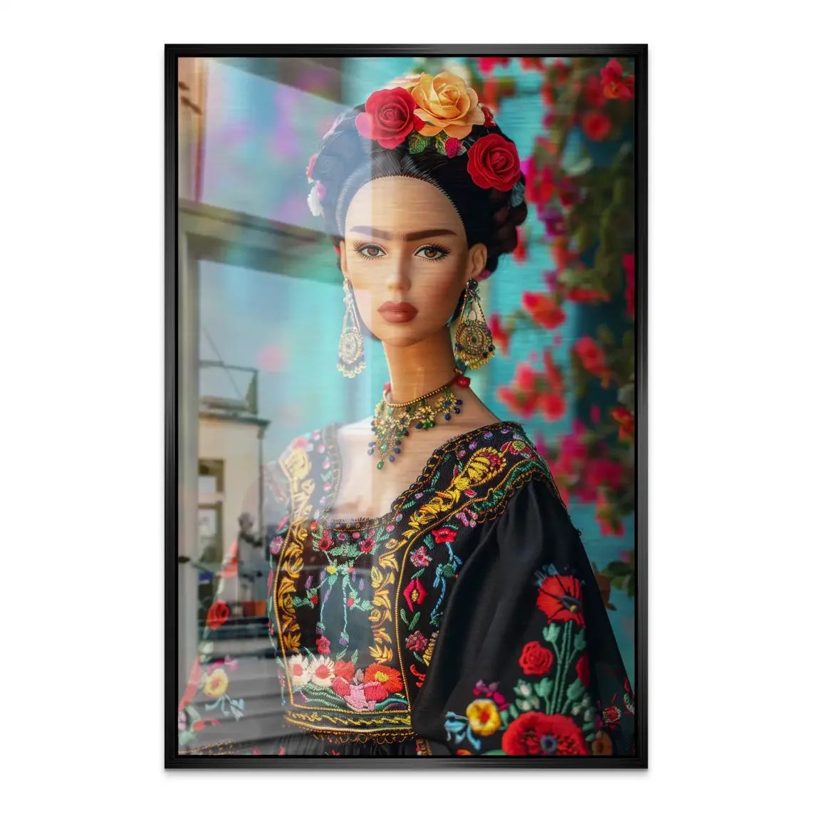 Frida Barbie Alu Dibond Bild gebürstet