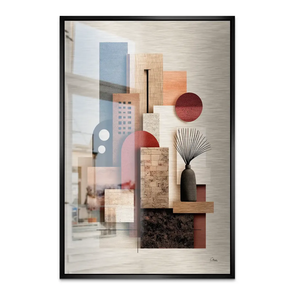 Urban Layers Elegance Alu Dibond Bild gebürstet INGALERIE