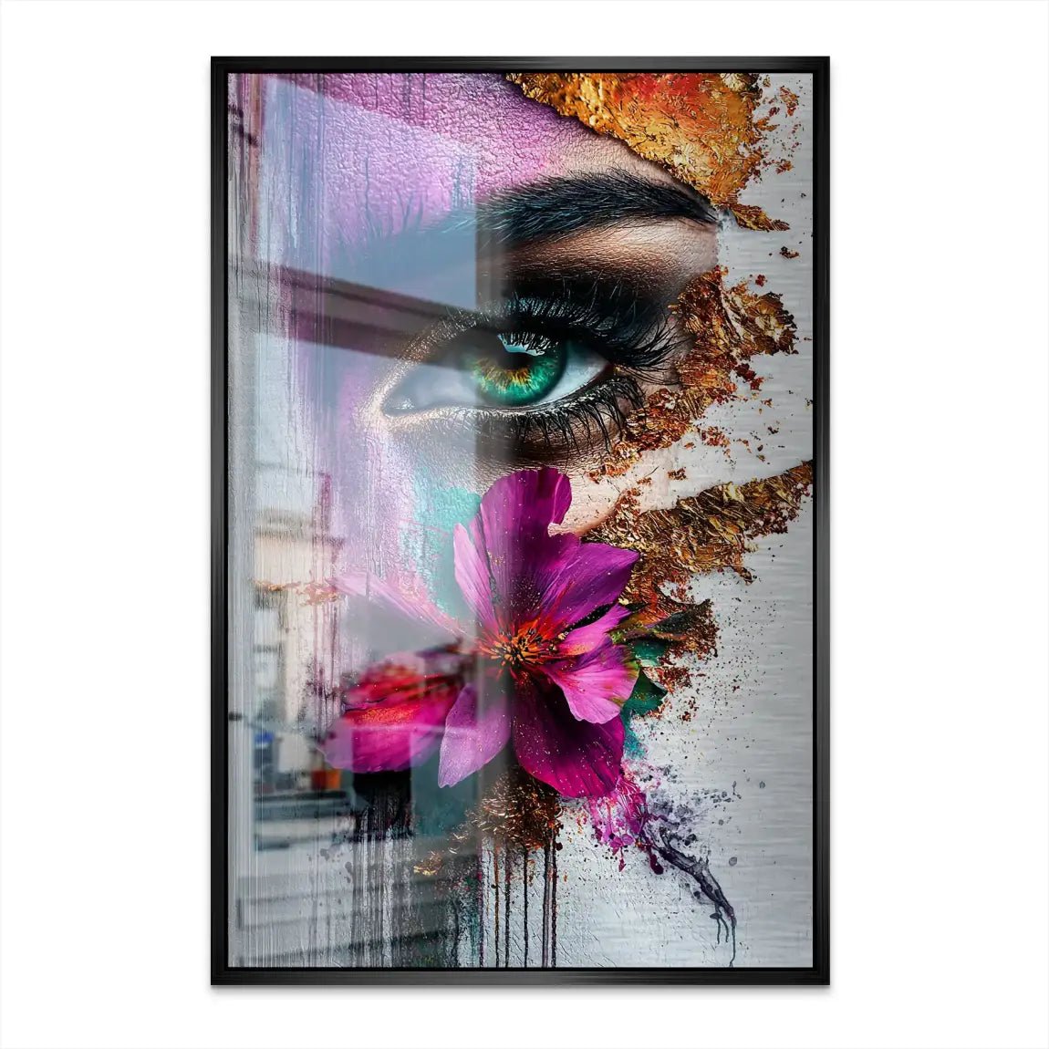 Abstrakt Flower Face Nr.4 AluDibond Gebürstet INGALERIE