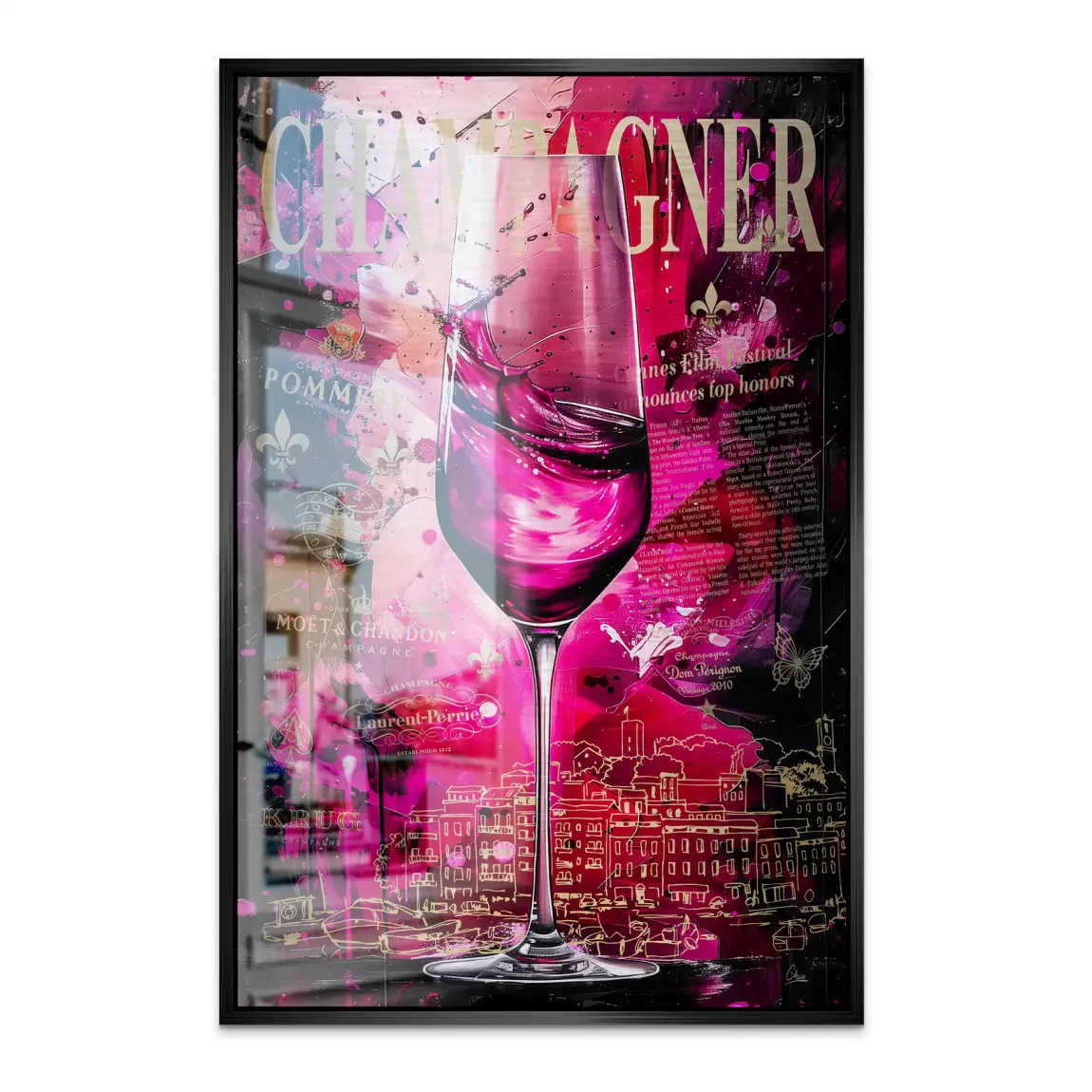 Velvet Royale Champagne Alu Dibond Bild gebürstet INGALERIE