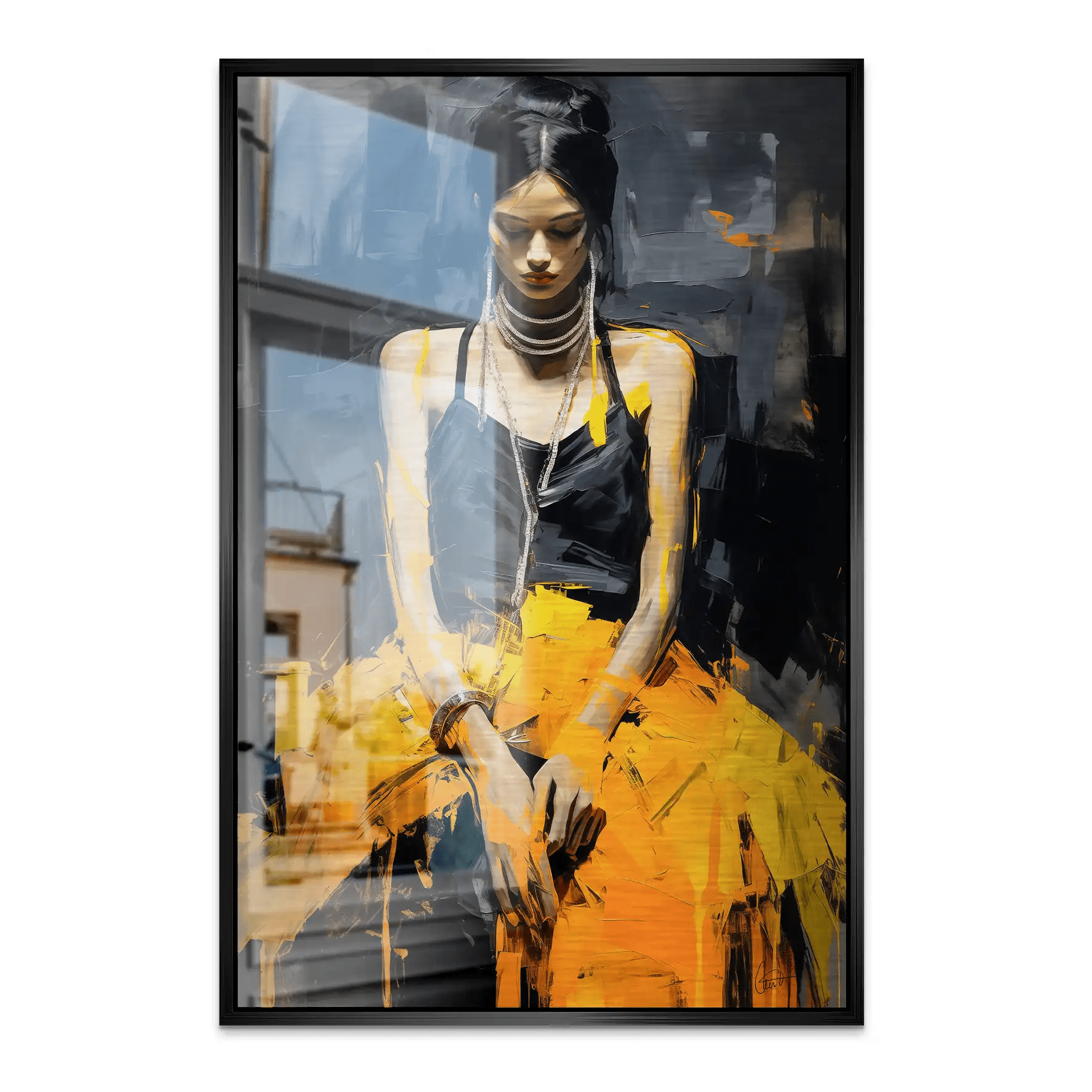 Beauty and Shy Alu Gebürstet Bild INGALERIE