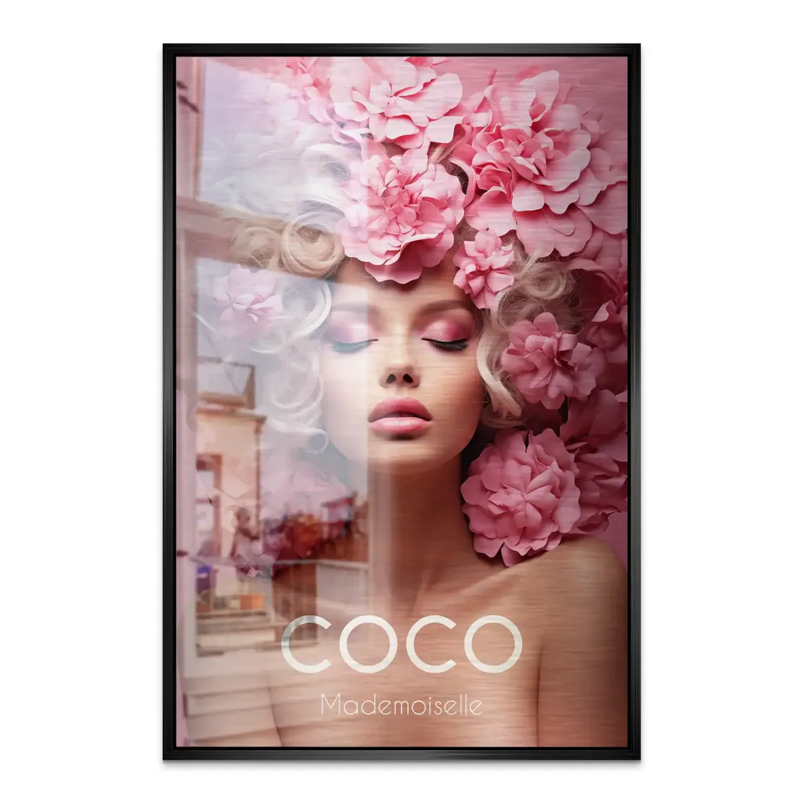 Coco Pink Elegance Alu Dibond Bild gebürstet