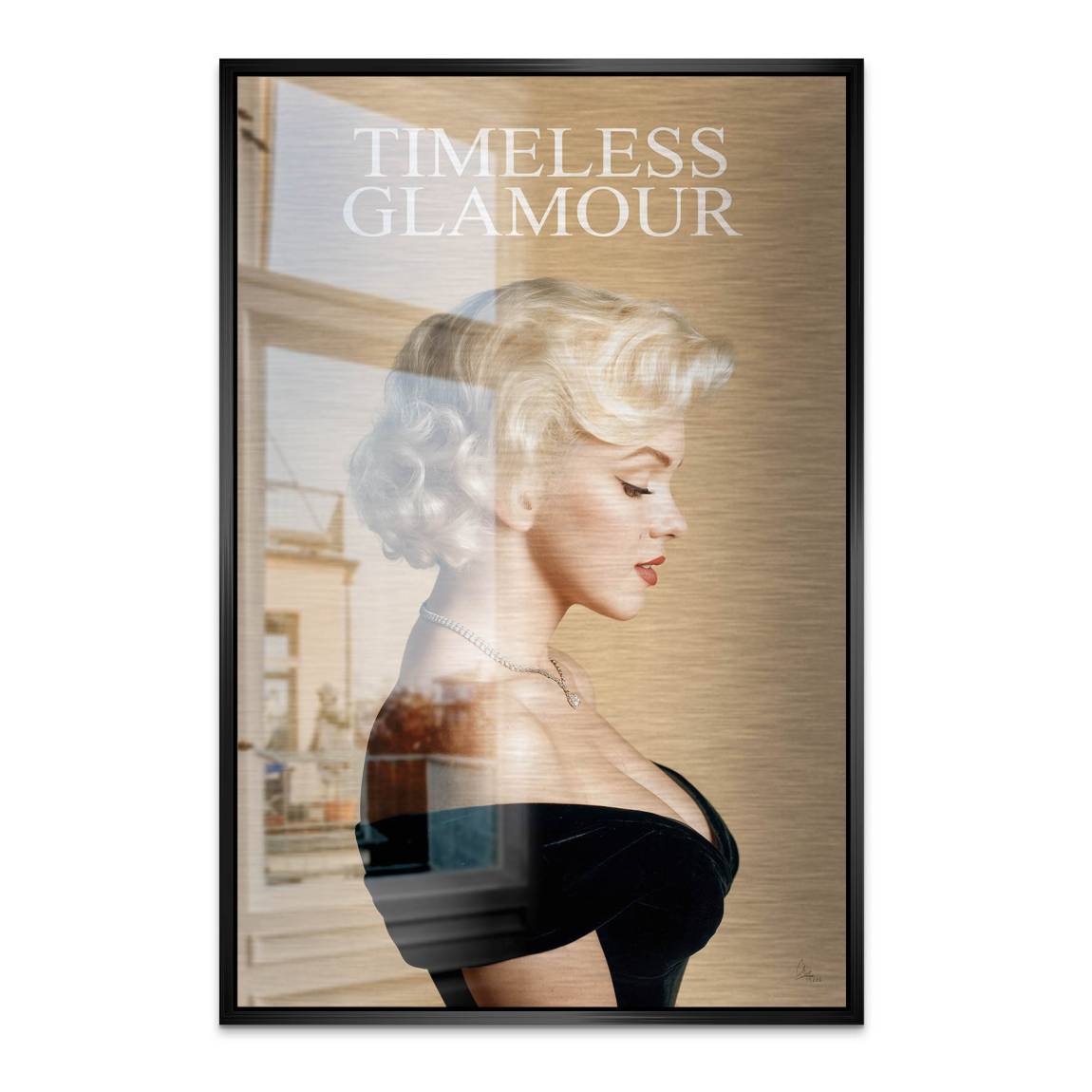 Marilyn Monroe Glam Allure Aluminiumbild gebürstet