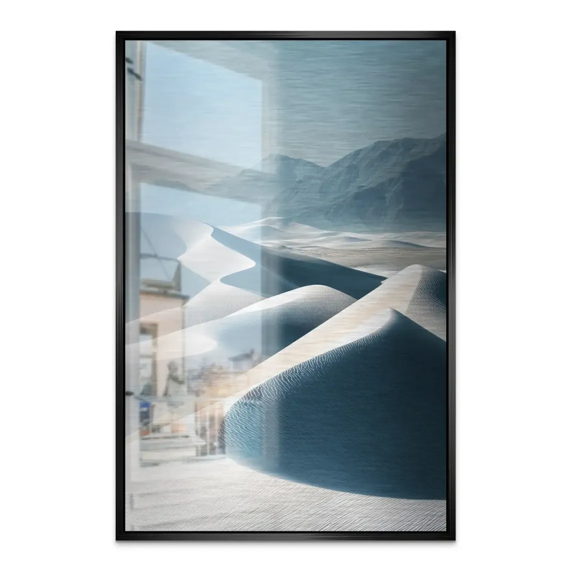 Zeit aus Sand Alu Dibond Bild gebürstet