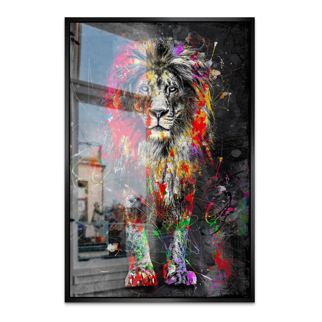 Löwe Abstrakt AluDibond Gebürstet INGALERIE