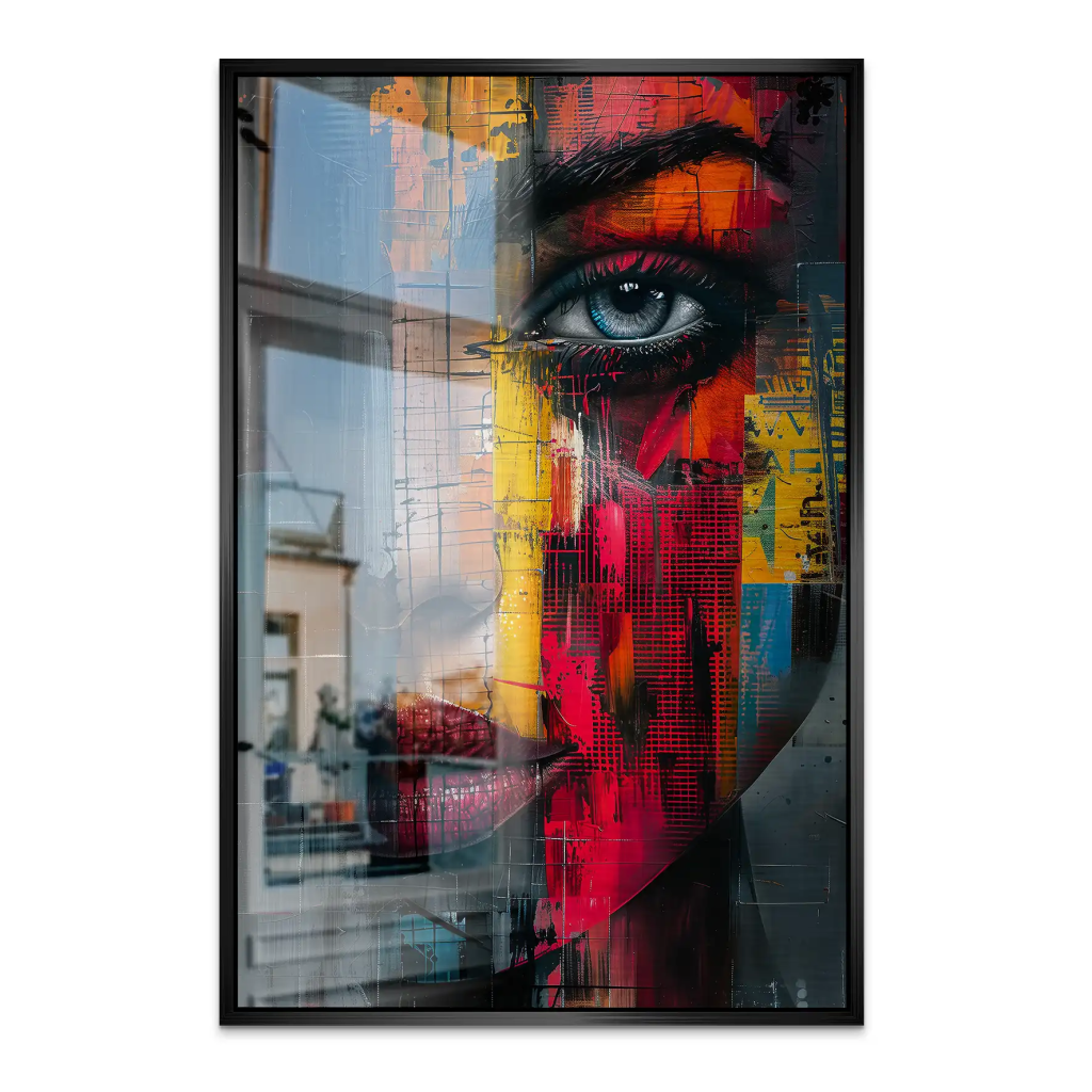 Beauty Face Abstrakt Alu Gebürstet Bild INGALERIE